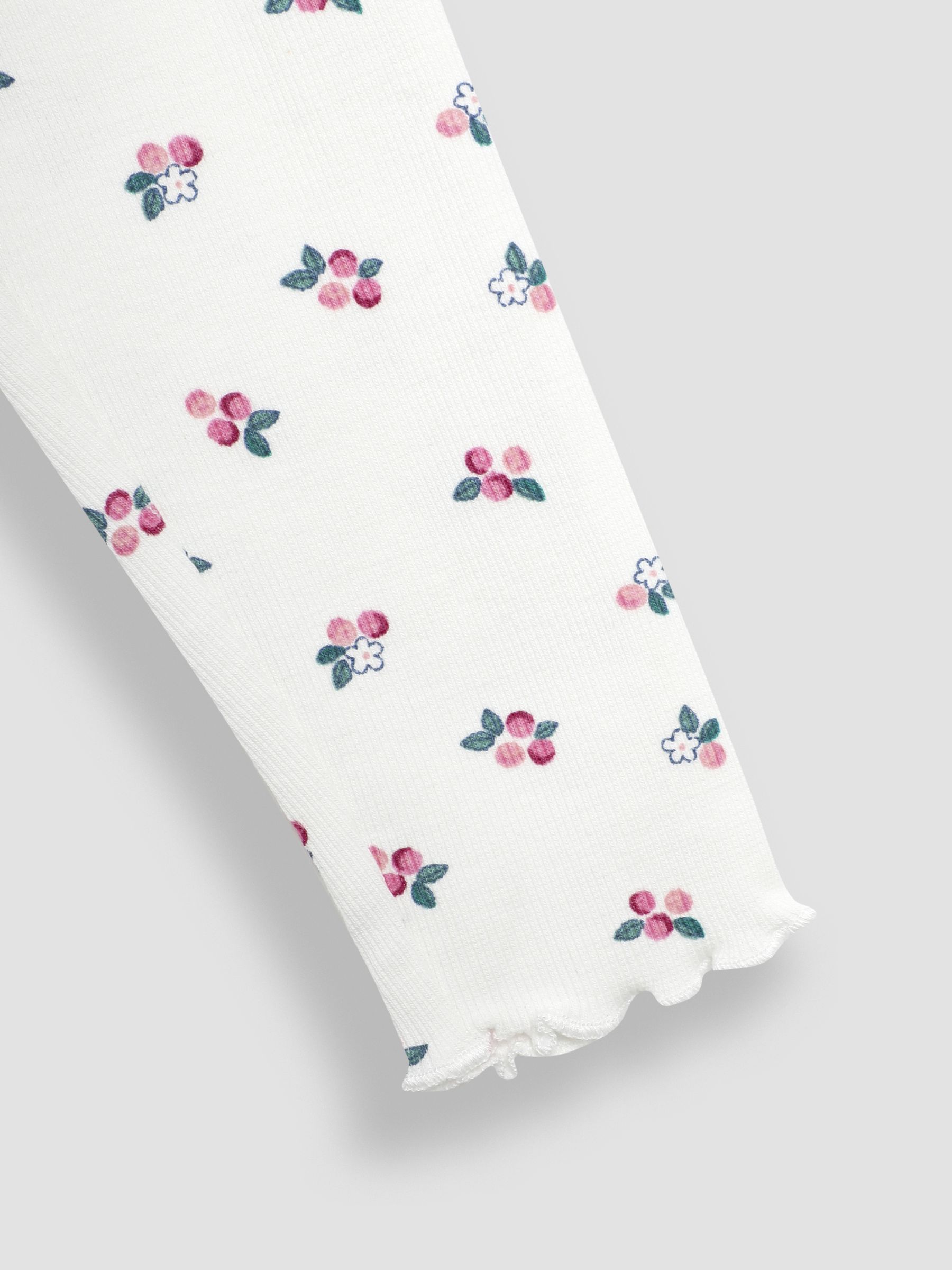 Pink Berry Rib Frill Leggings 2 Pack - Image 6 of 7