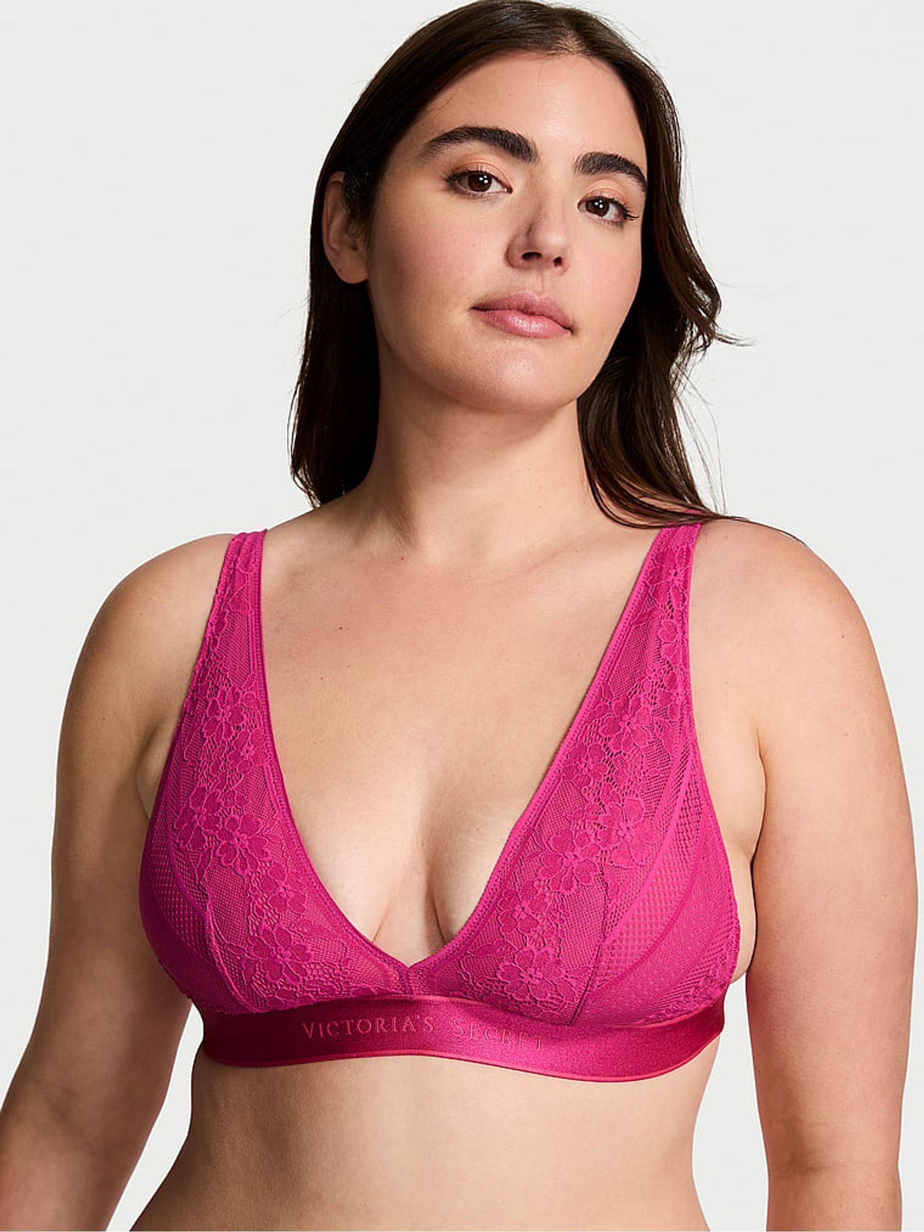 Luscious Rose Pink Logo Bralette - Image 1 of 3