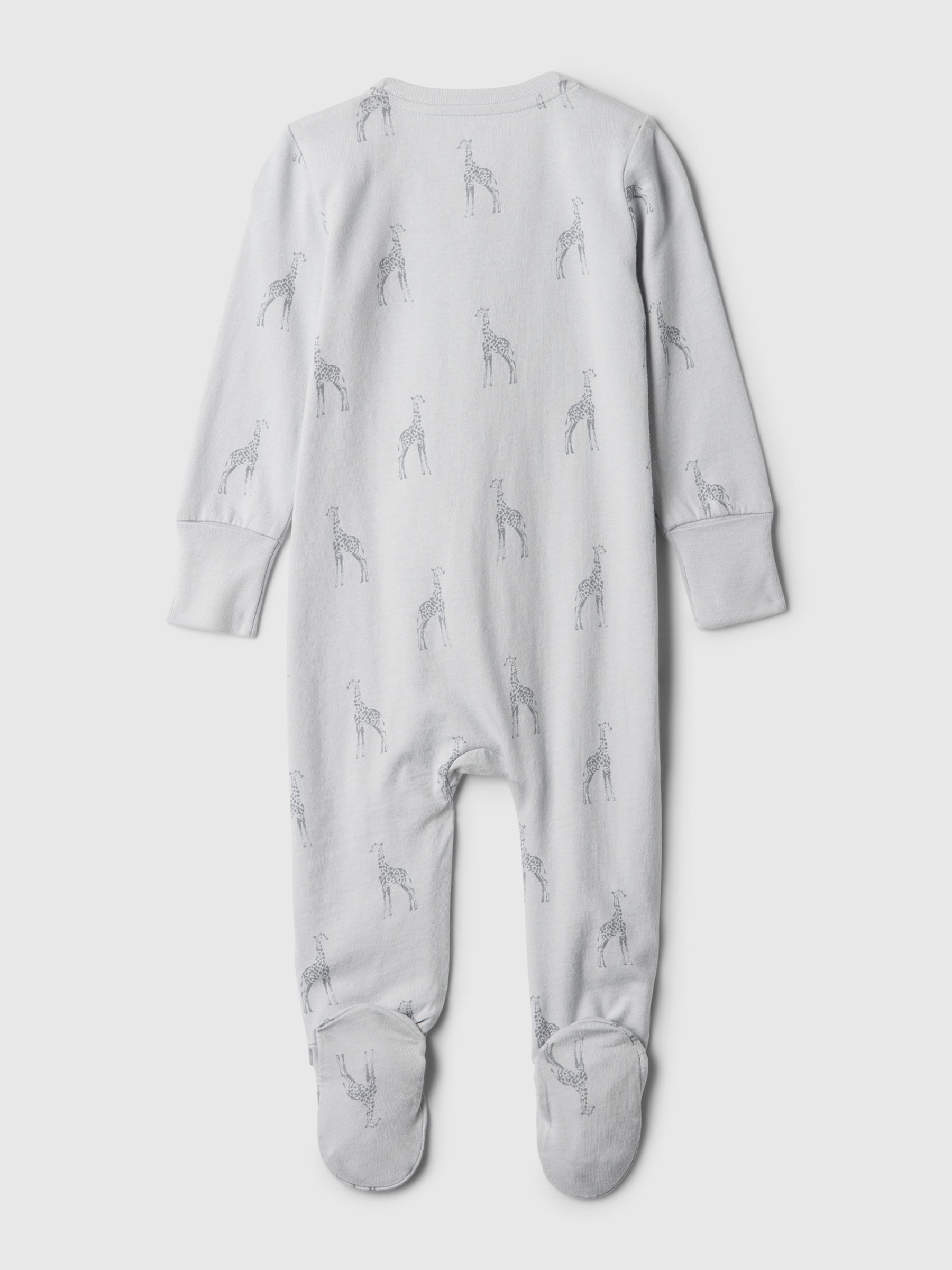Grey Organic Cotton First Favourites Sleepsuit (Newborn-9mths) - Image 2 of 2