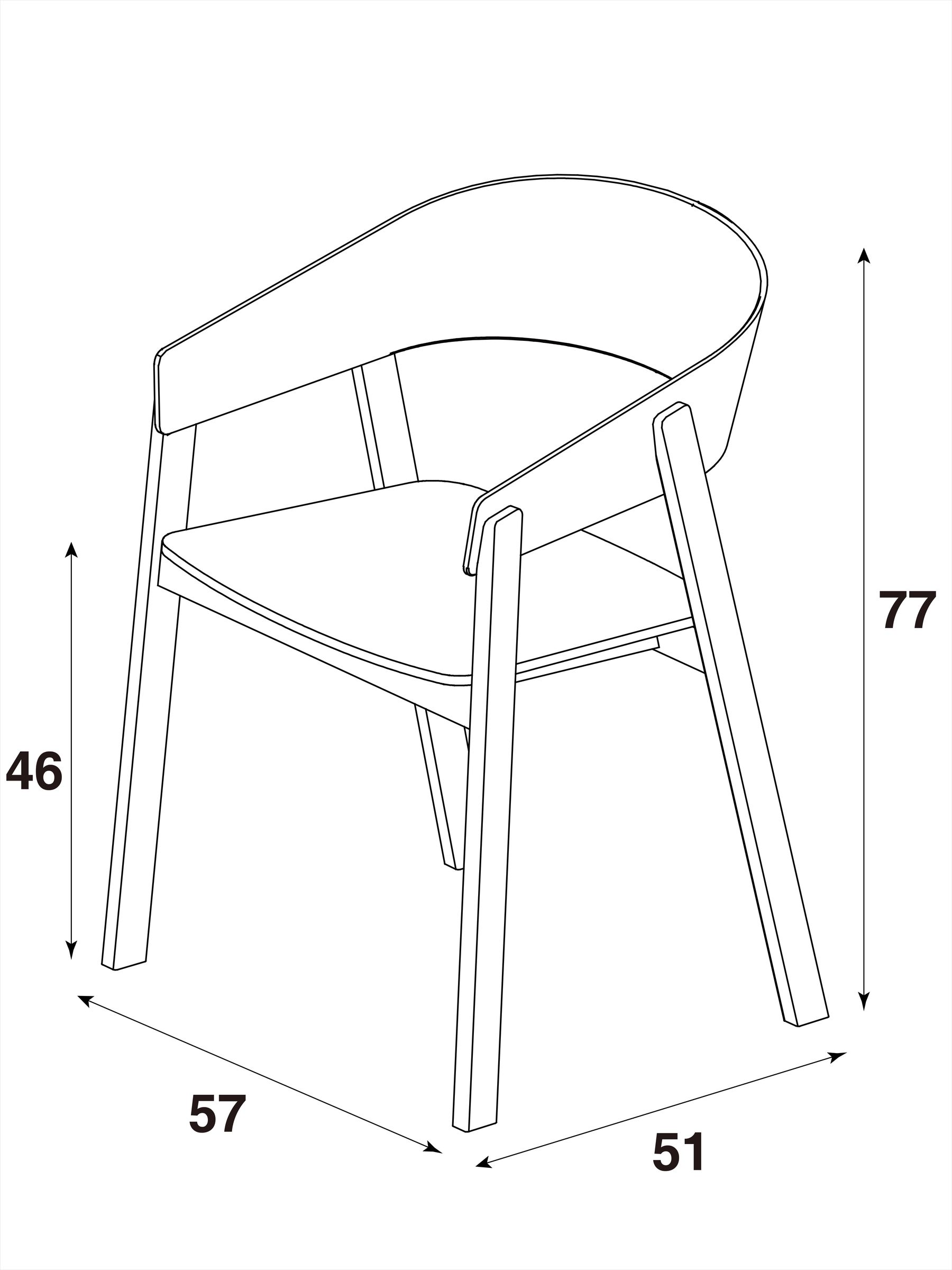 Set of 2 Aster Dining Chairs in Black - Image 6 of 6