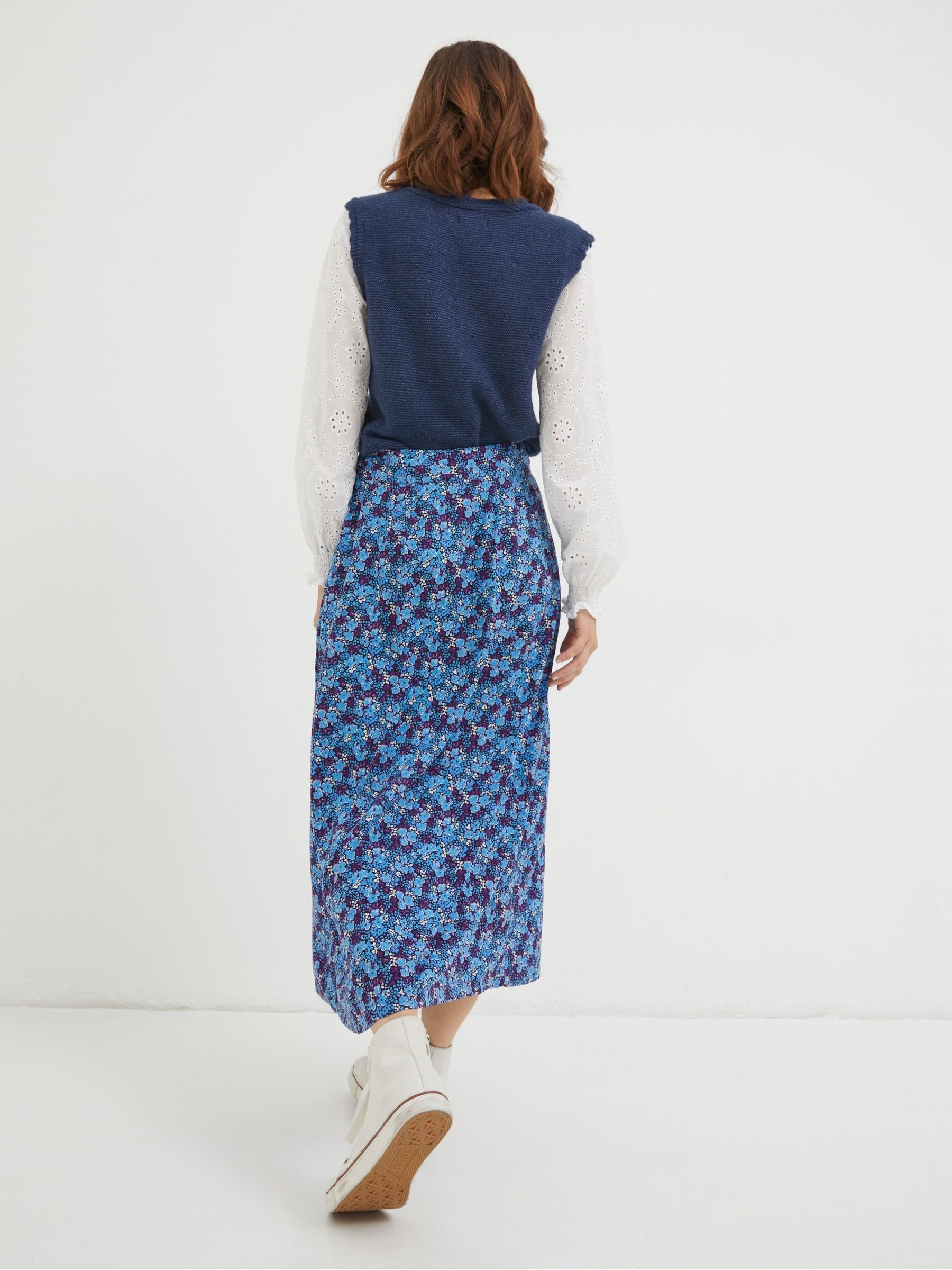 Purple Ink Floral Midi Skirt - Image 2 of 6