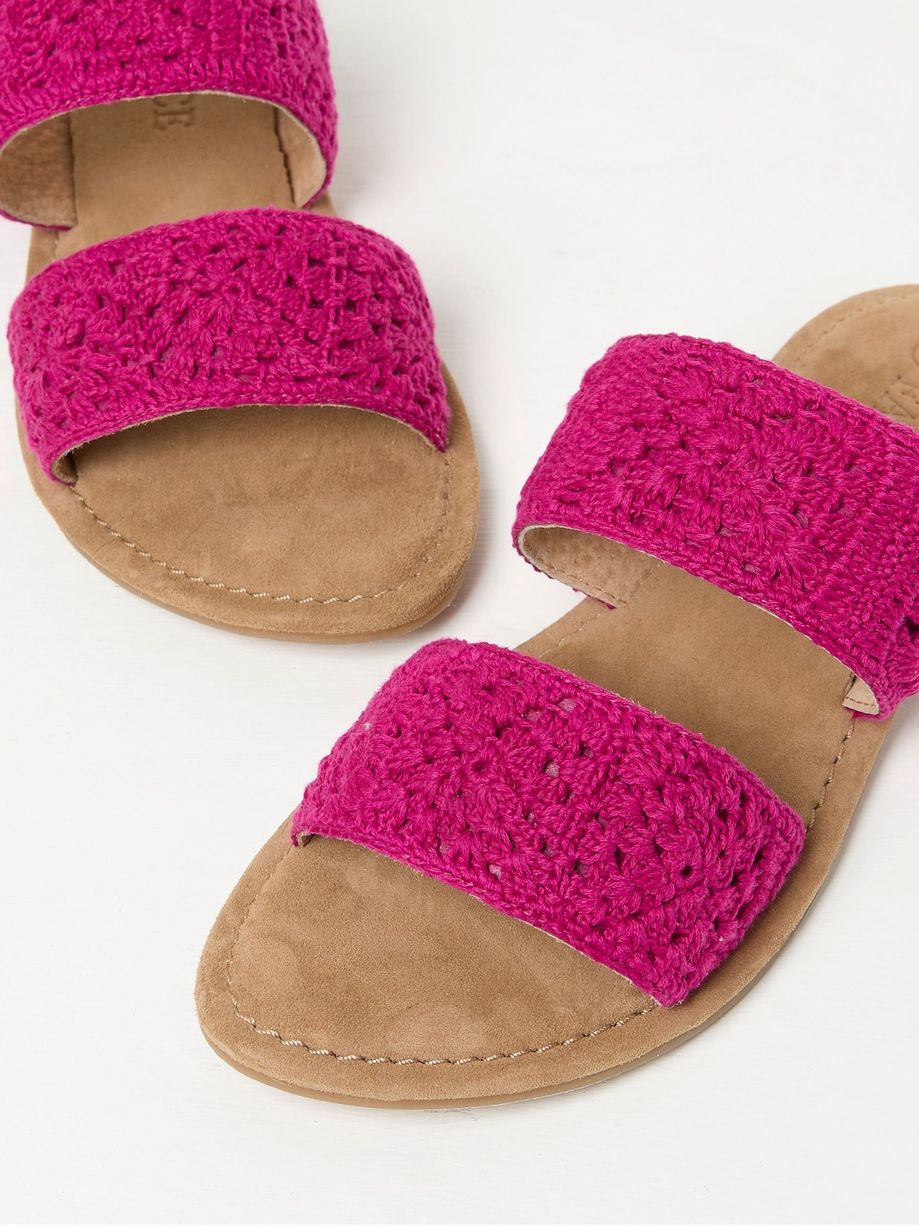 Penelope Pink Crochet Sliders - Image 3 of 3