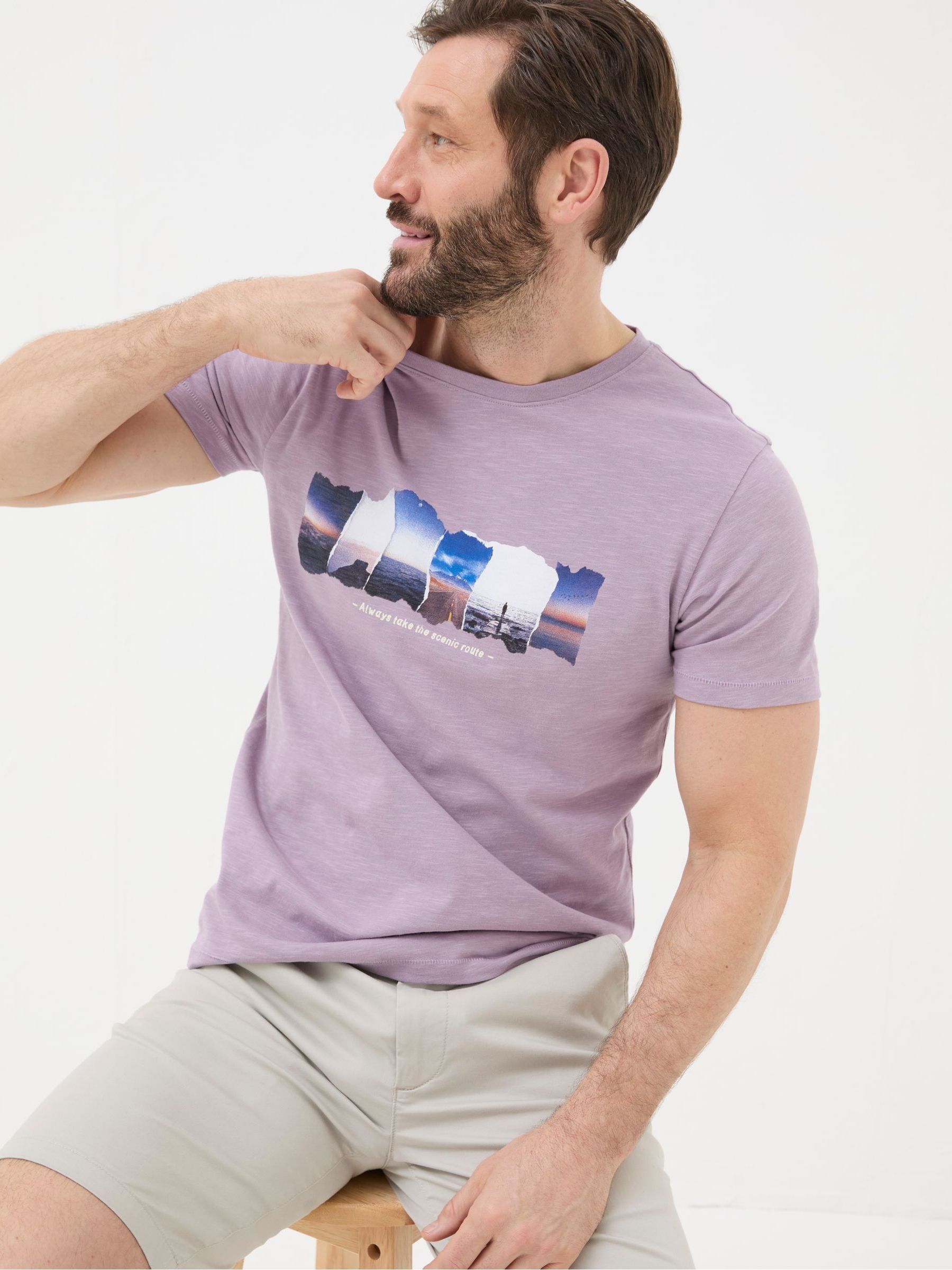 Purple Photo Scene T-Shirt - Image 3 of 5
