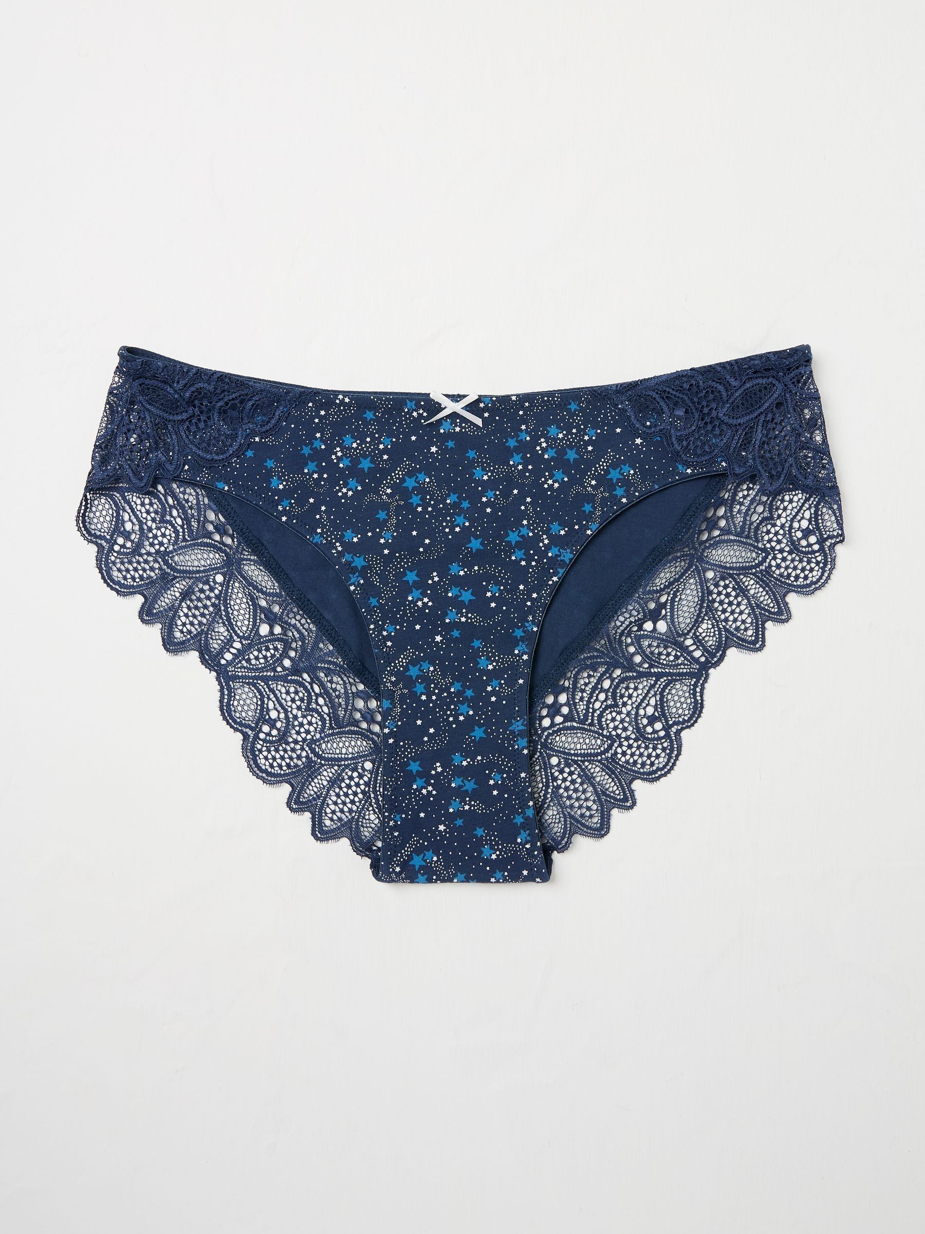 Navy Star Print Cheeky Knickers - Image 1 of 2