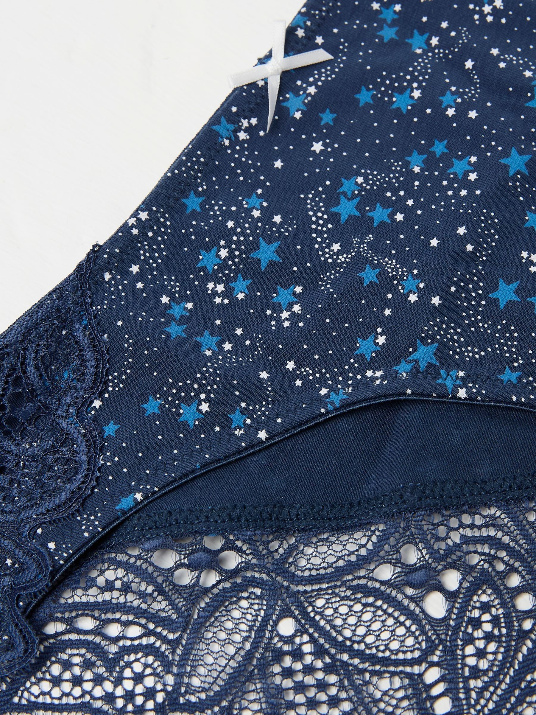 Navy Star Print Cheeky Knickers - Image 2 of 2