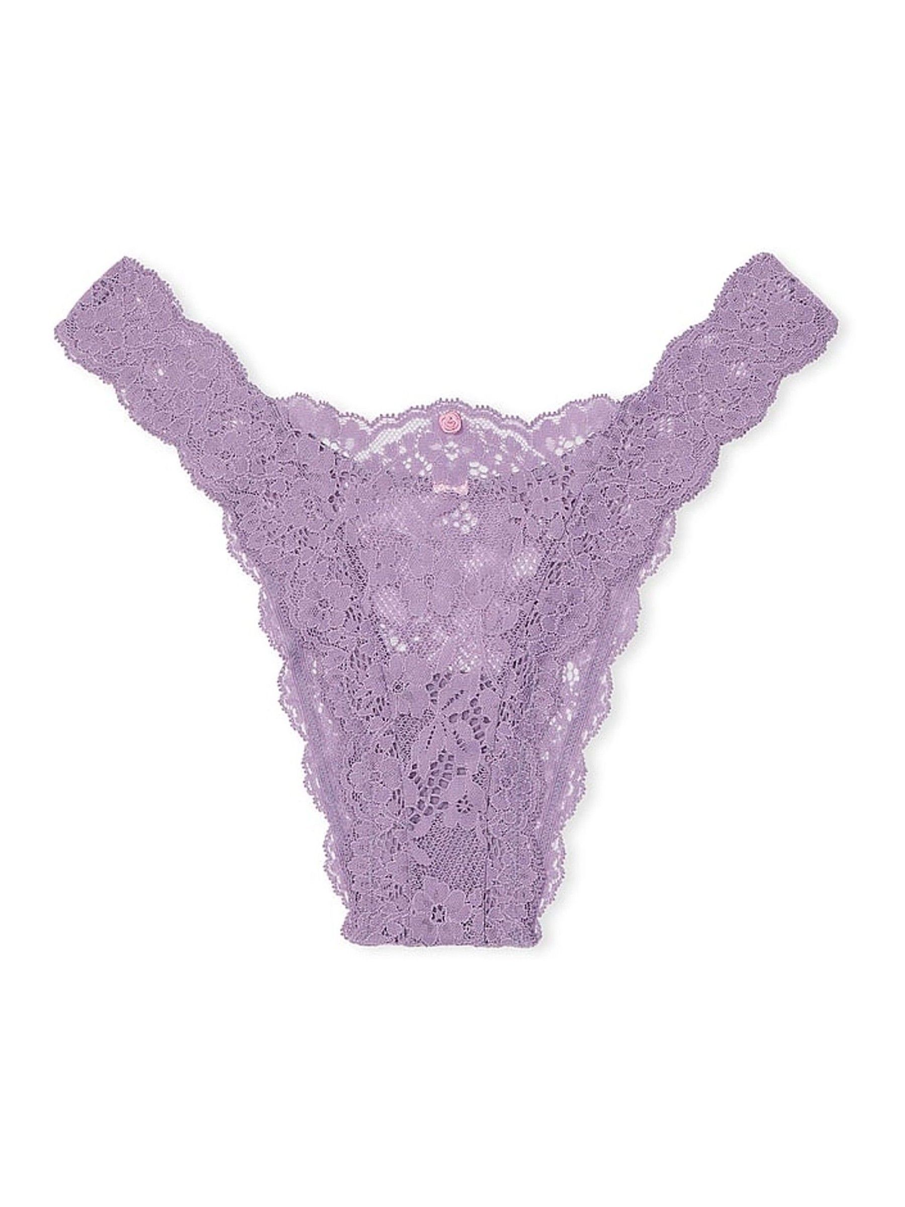 Frozen Plum Purple Lace Brazilian Knickers - Image 4 of 4