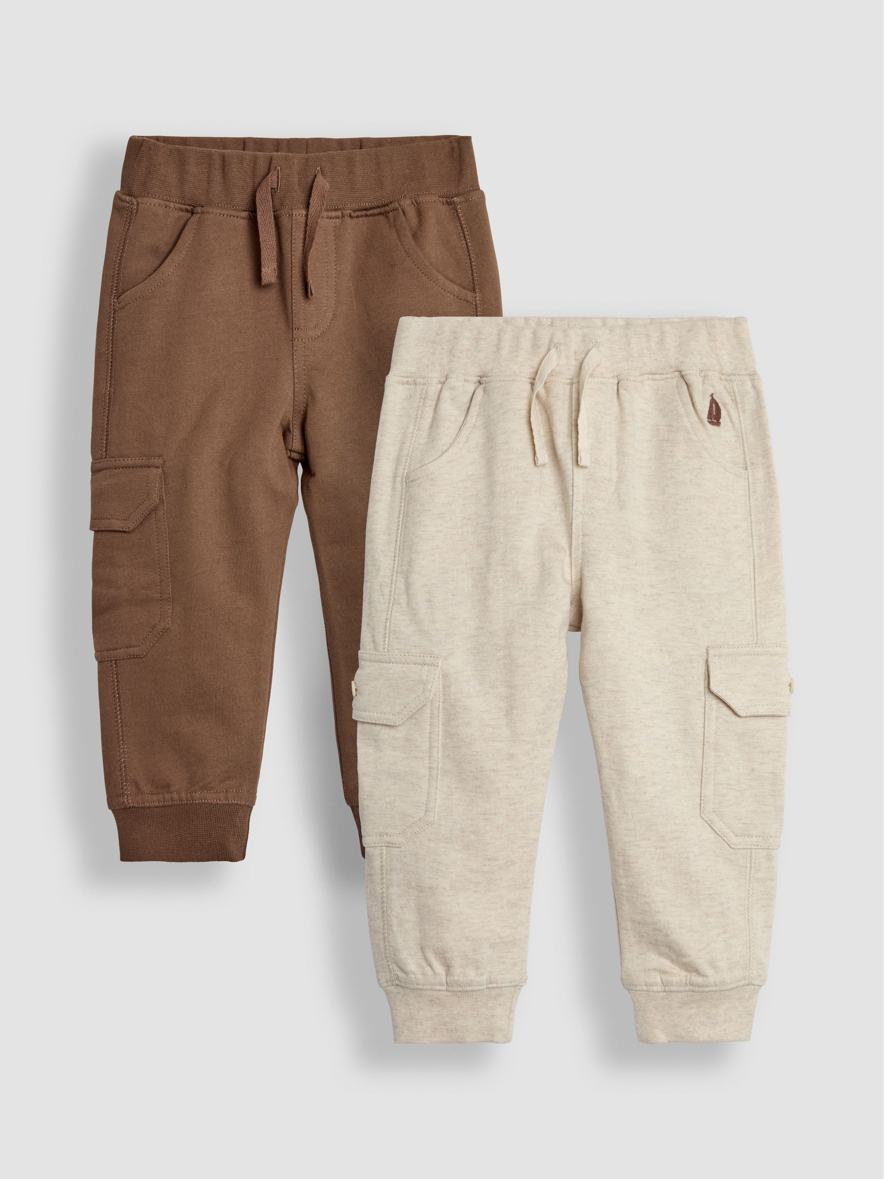 Tan Brown & Natural Marl 2-Pack Cargo Joggers - Image 1 of 8
