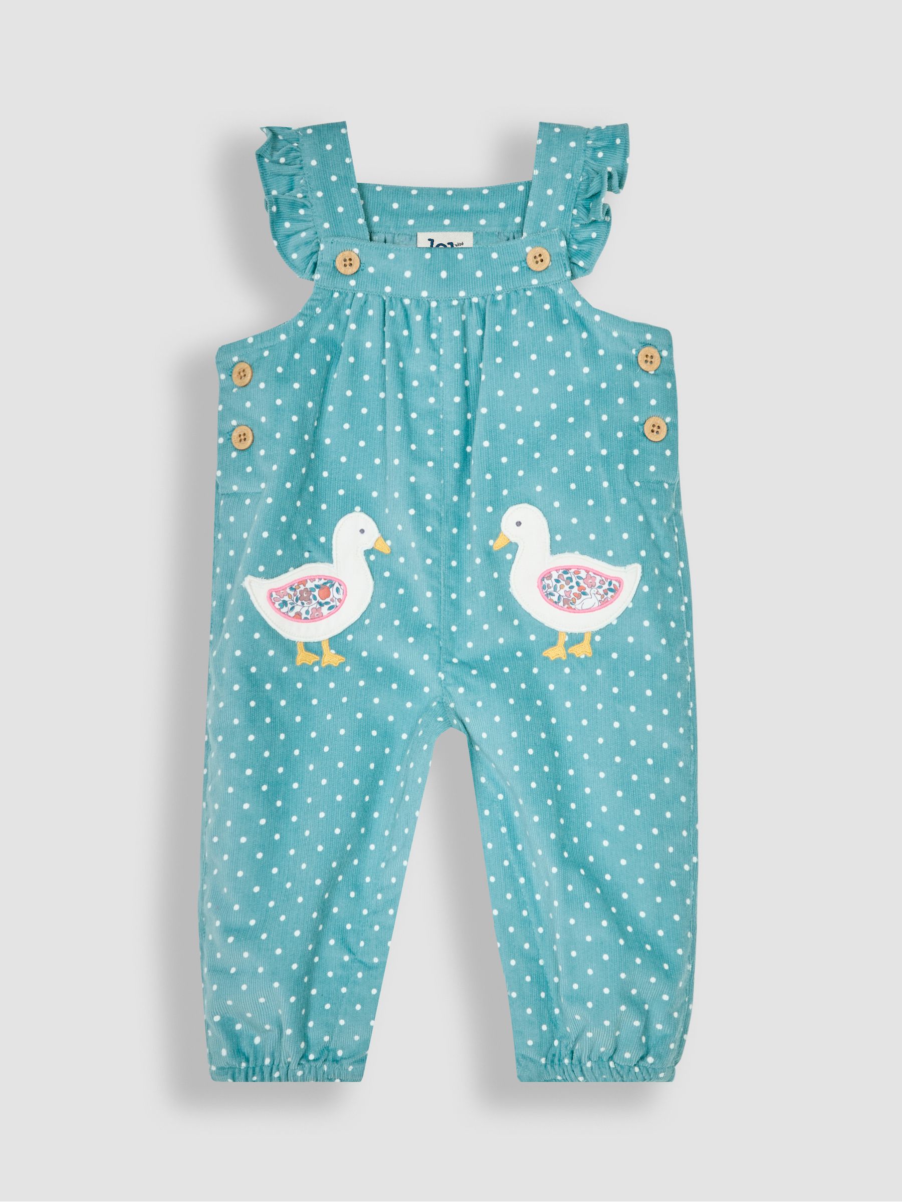Duck Egg Blue Duck Appliqué Cord Dungarees & Top Set - Image 2 of 6