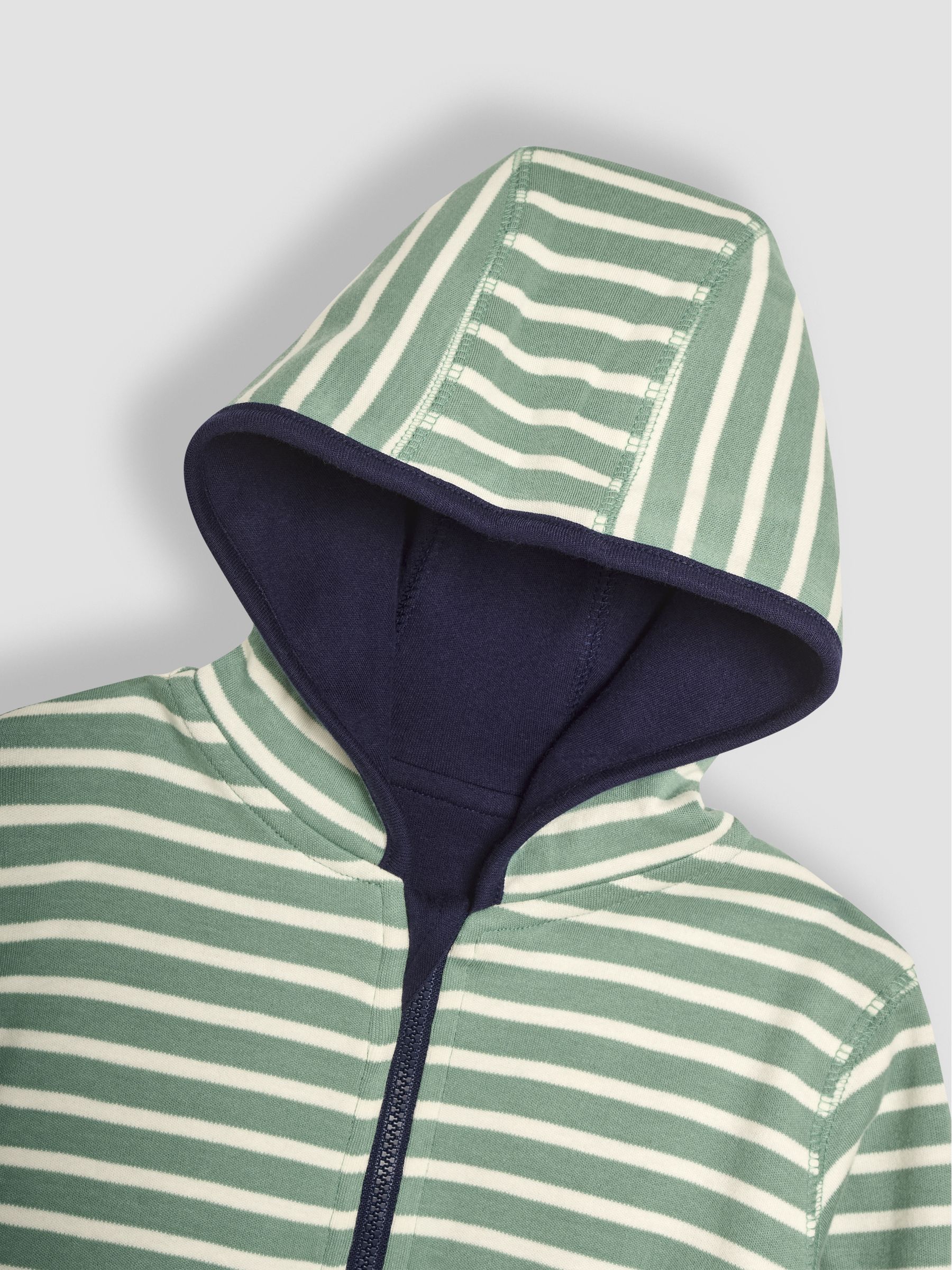 Navy T-Rex Appliqué Zip Up Hoodie - Image 7 of 7
