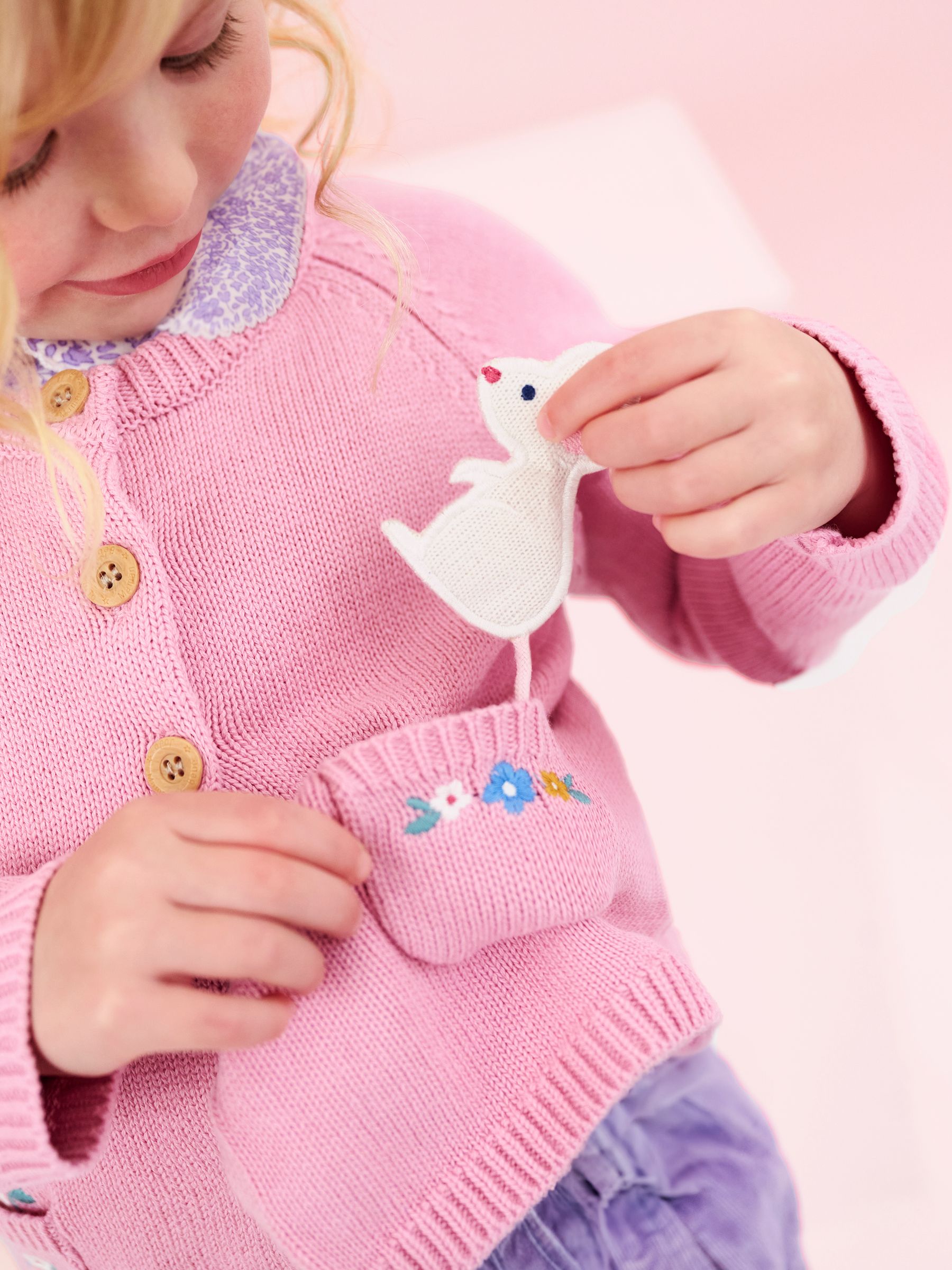 Pink Mouse Pet in Pocket Cardigan - Image 2 of 5