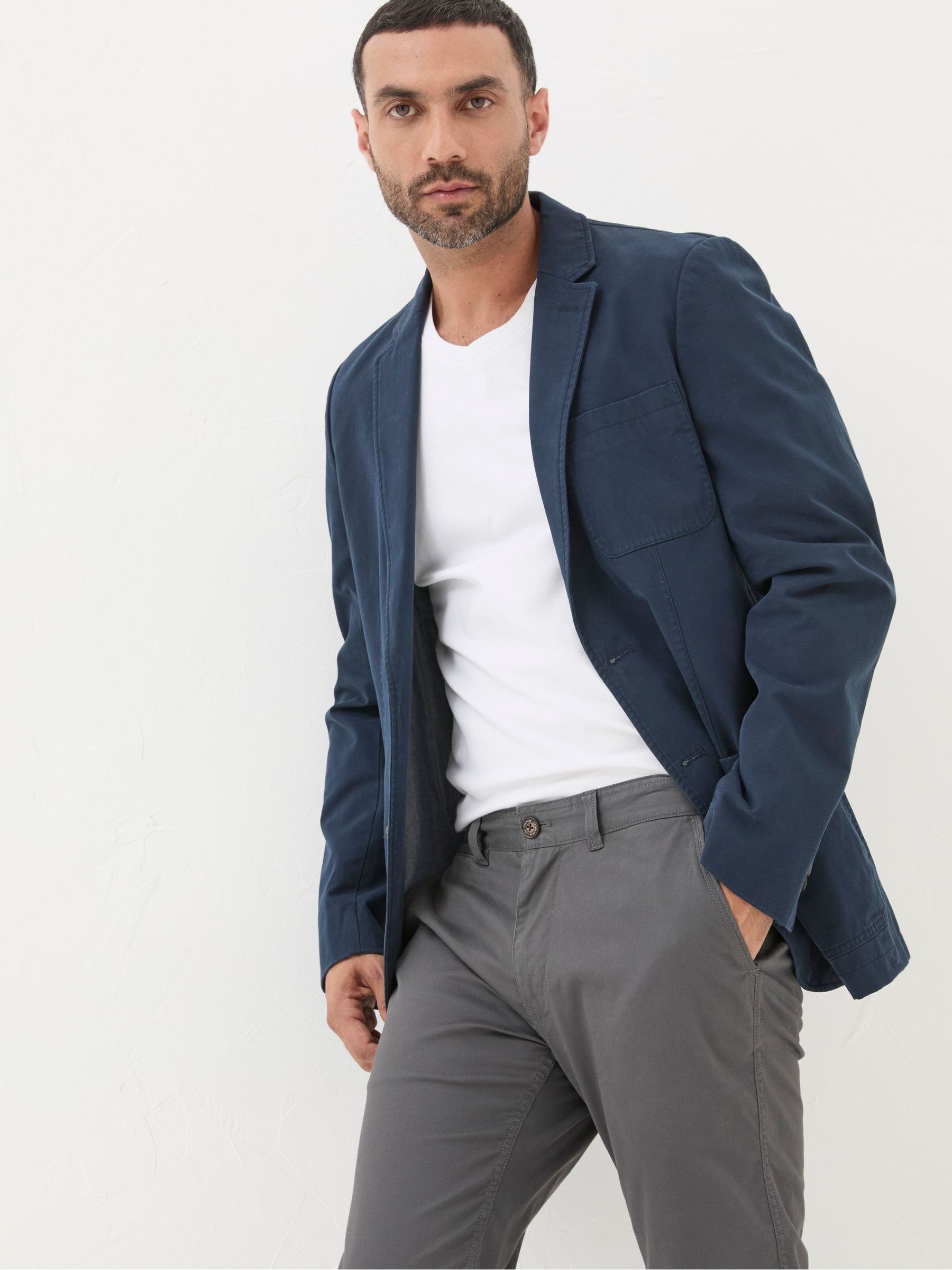 Chilworth Blue 100% Cotton Blazer FatFace