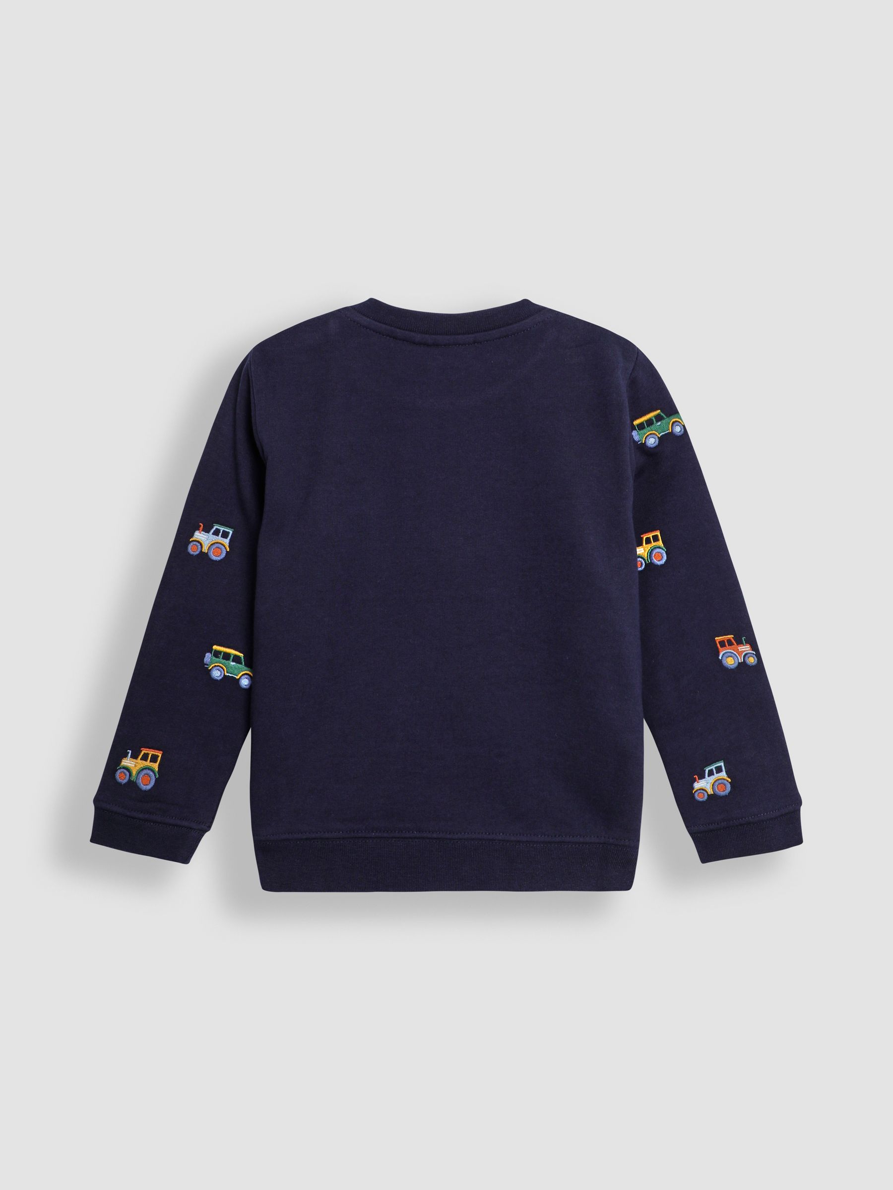 Navy Tractor Embroidered Sweatshirt - Image 2 of 3