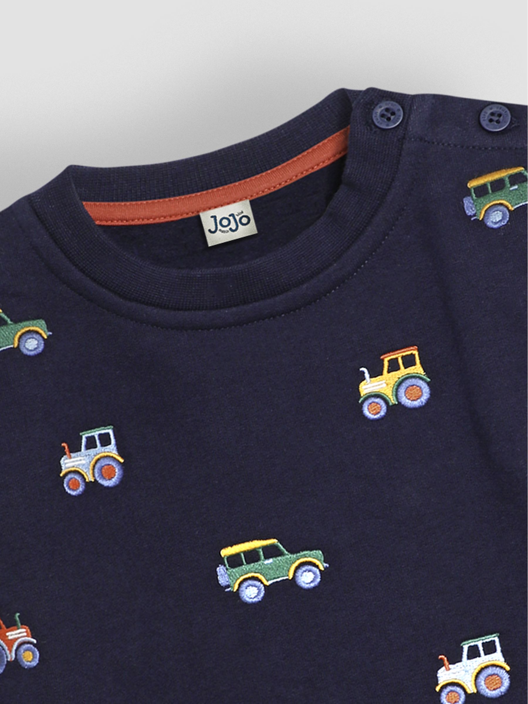 Navy Tractor Embroidered Sweatshirt - Image 3 of 3
