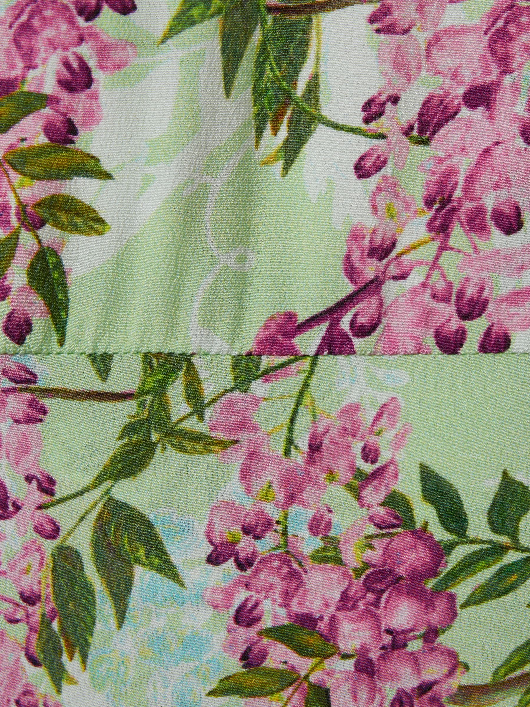 Raishma Silk Printed Midi Dress in Pale Green - Image 2 of 6