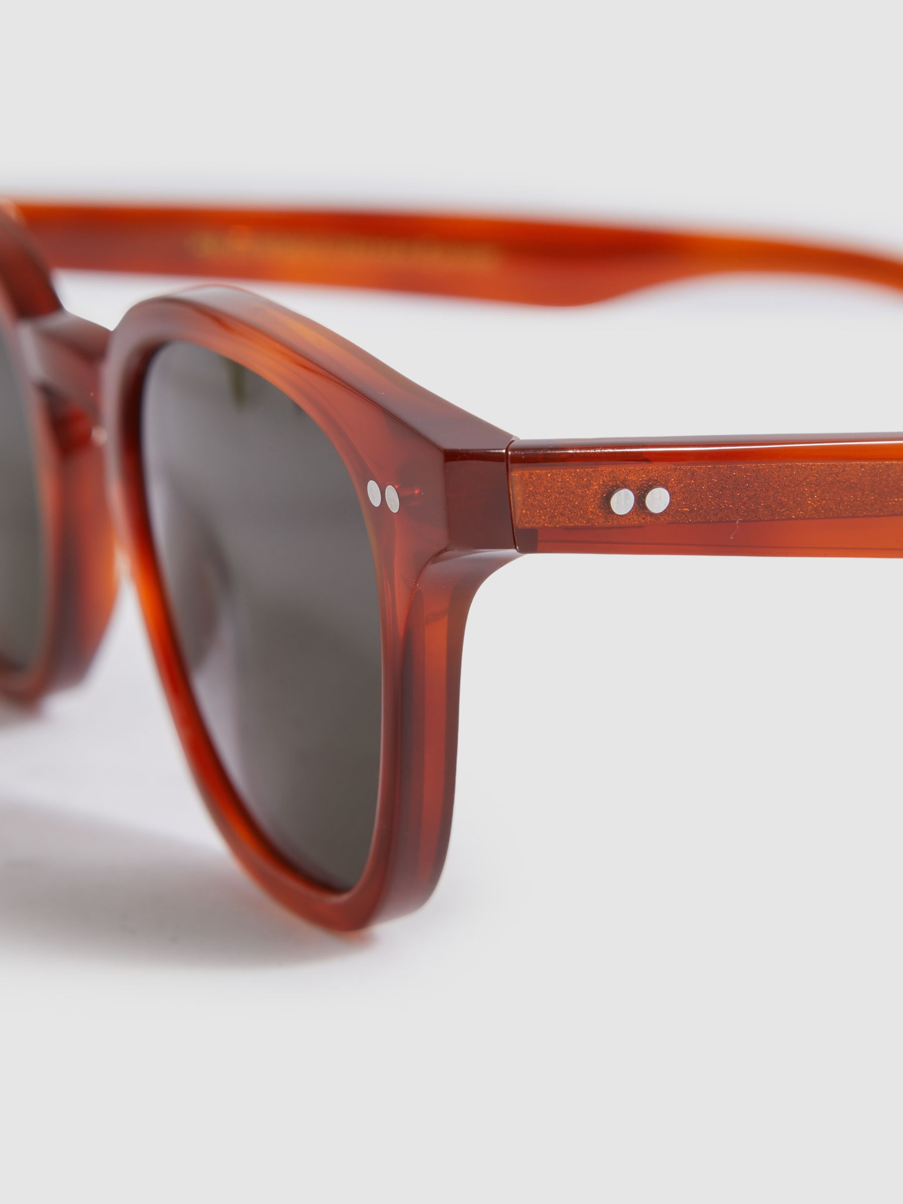 Monokel Eyewear Round Sunglasses in Caramel - Image 3 of 3