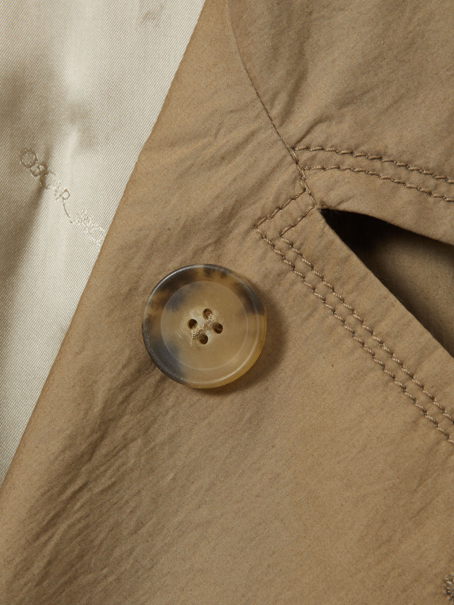 Oscar Jacobson Cotton Trench Coat in Beige - Image 5 of 6