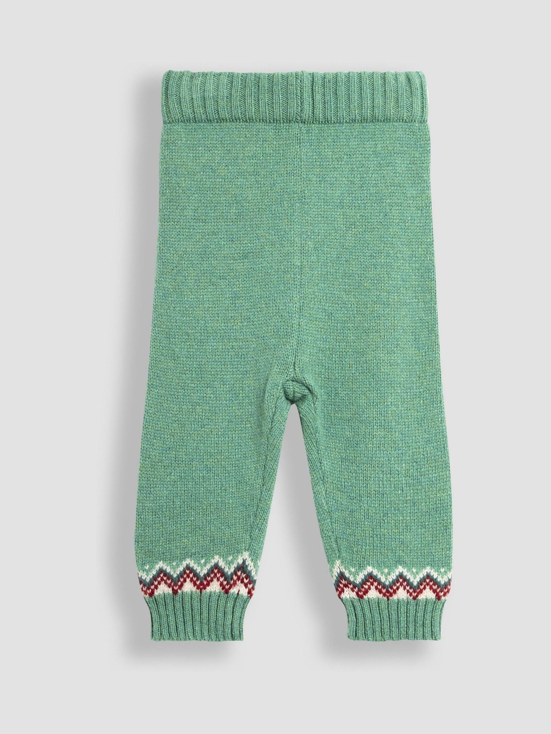Red Christmas Fair Isle Pattern Knitted Jumper & Leggings Set - Image 4 of 5