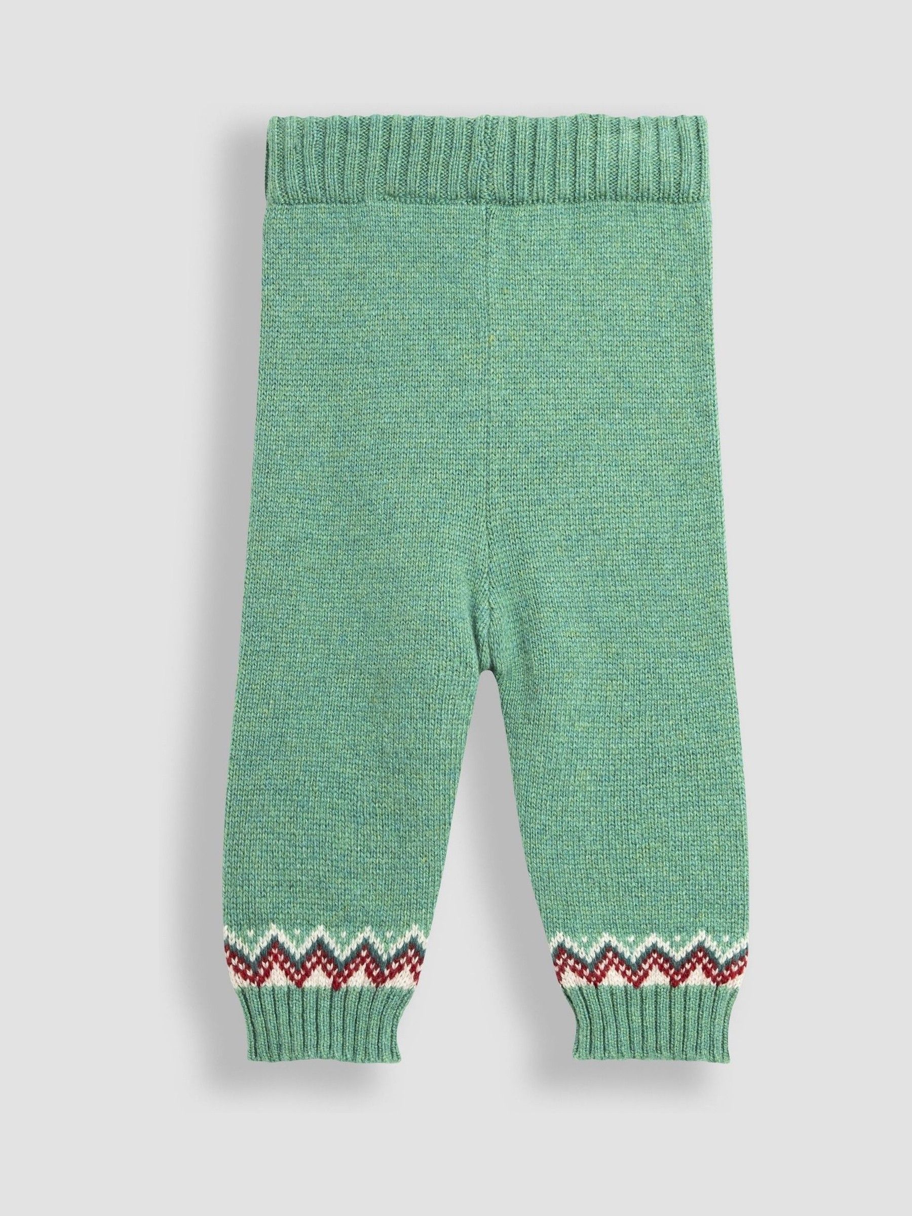 Red Christmas Fair Isle Pattern Knitted Jumper & Leggings Set - Image 5 of 5