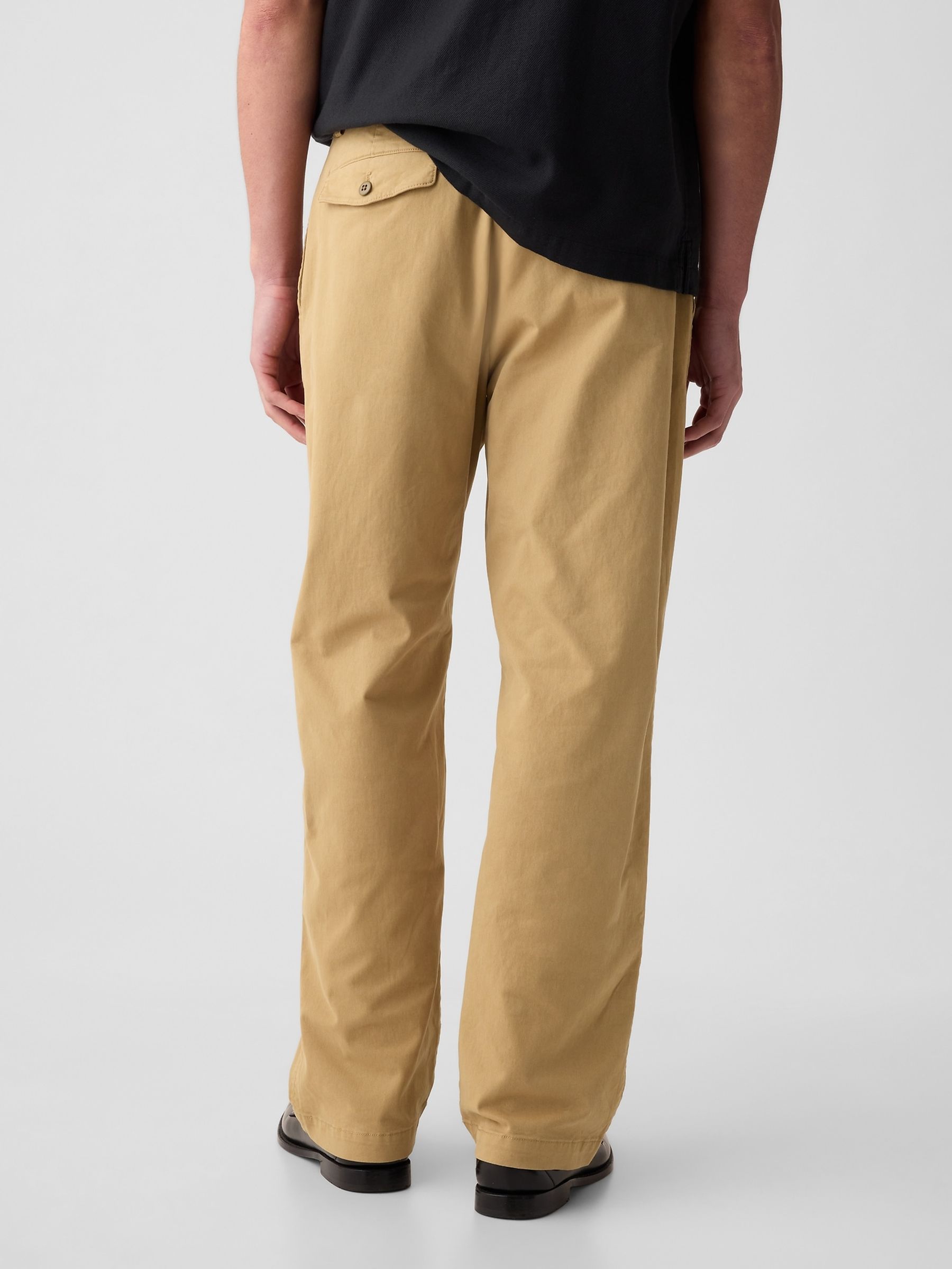 Brown 90's Loose Fit Stretch Chino Trousers - Image 3 of 5