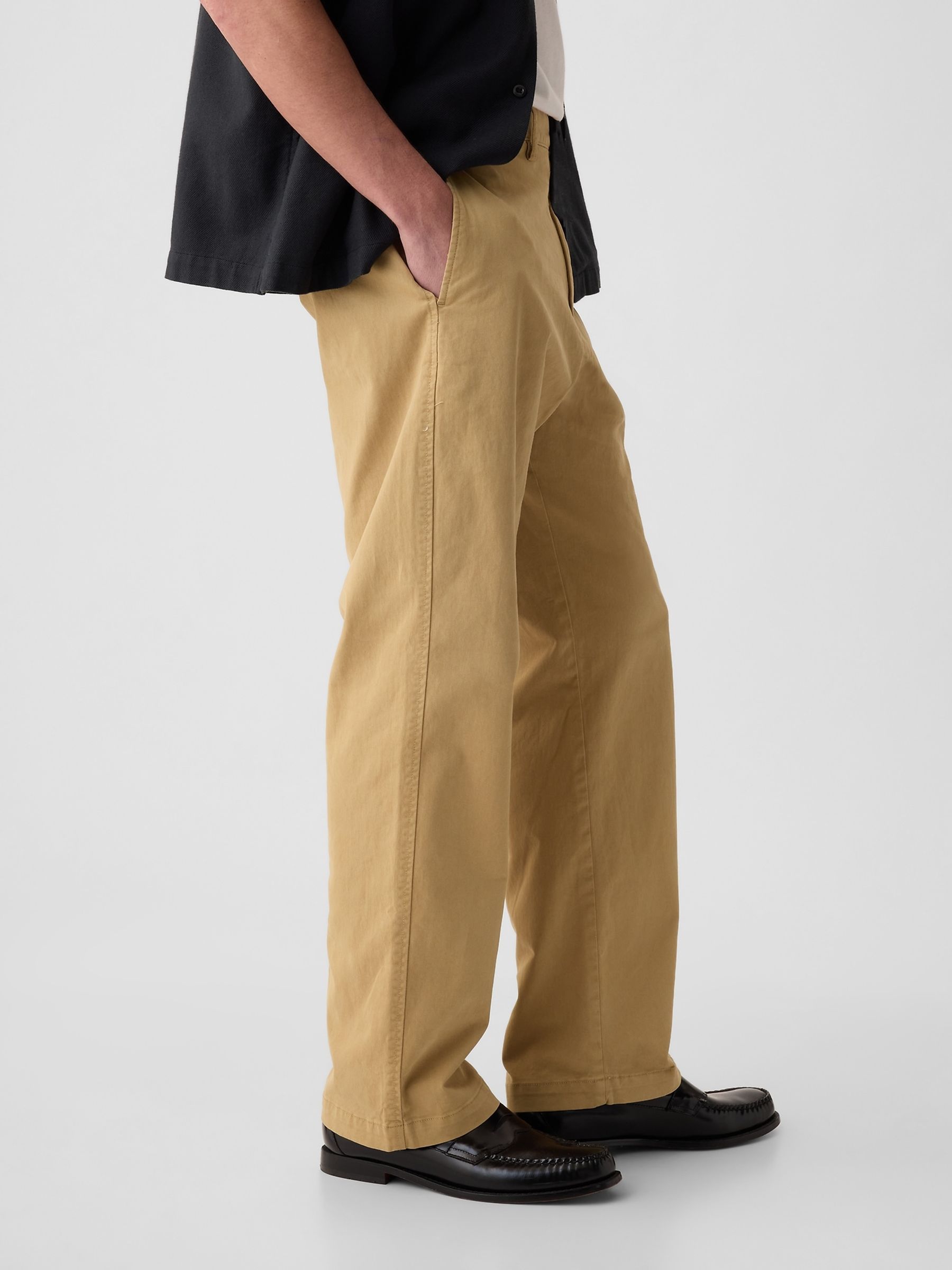 Brown 90's Loose Fit Stretch Chino Trousers - Image 4 of 5