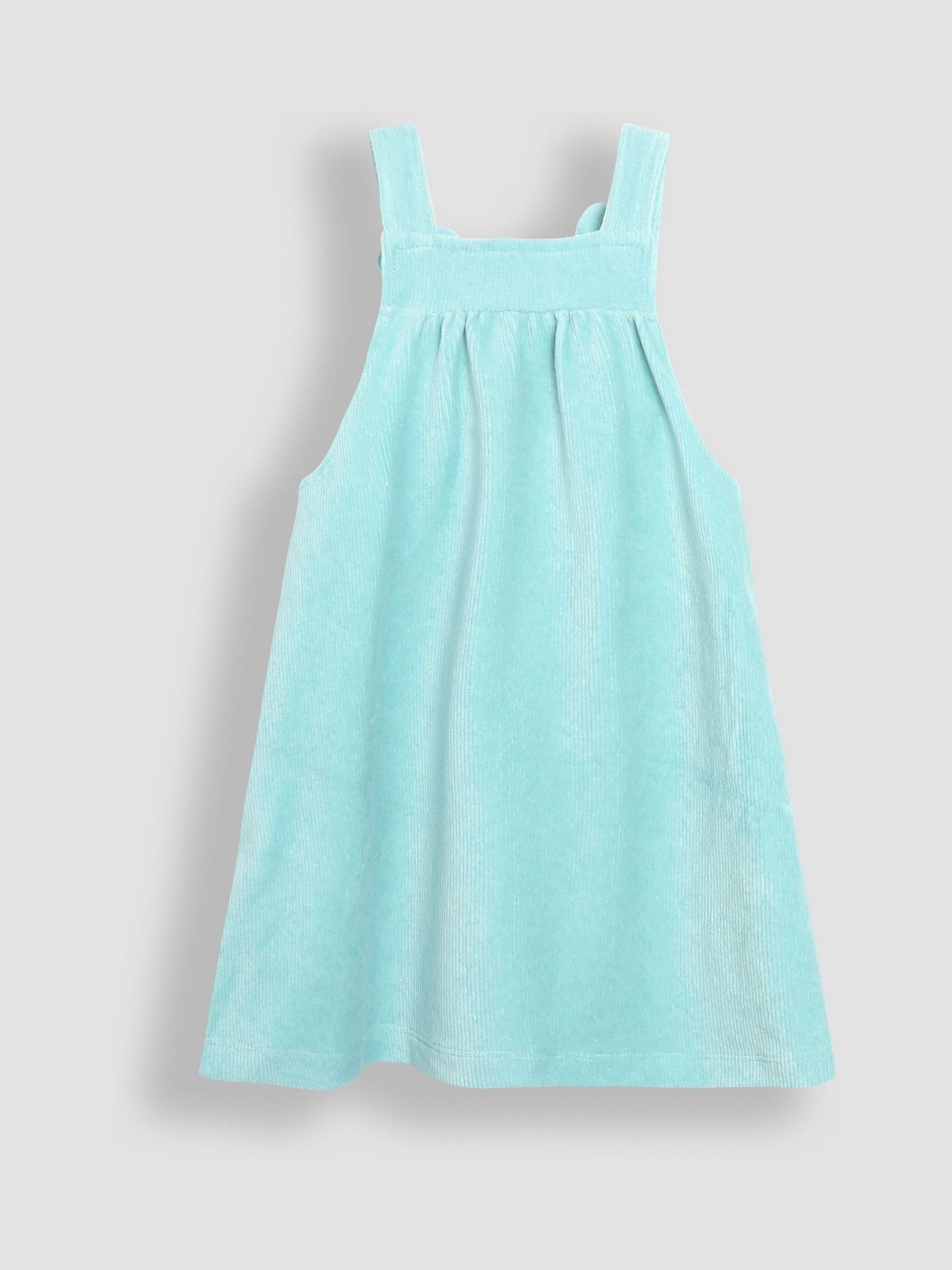 Duck Egg Mouse Velour Pinafore Dress And Top Set 2 Pack - Image 3 of 6