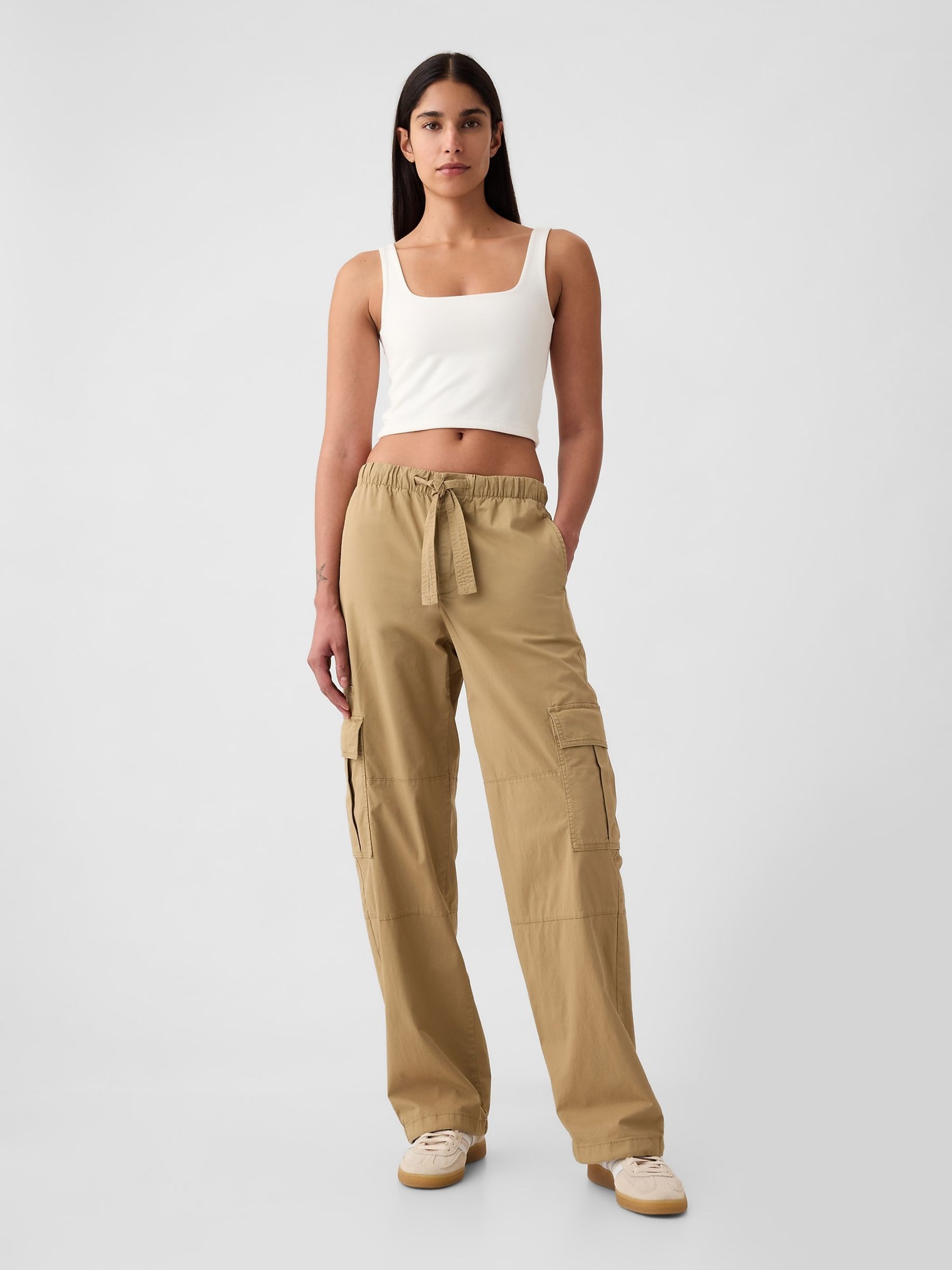 Brown Cargo Easy Trousers - Image 1 of 8