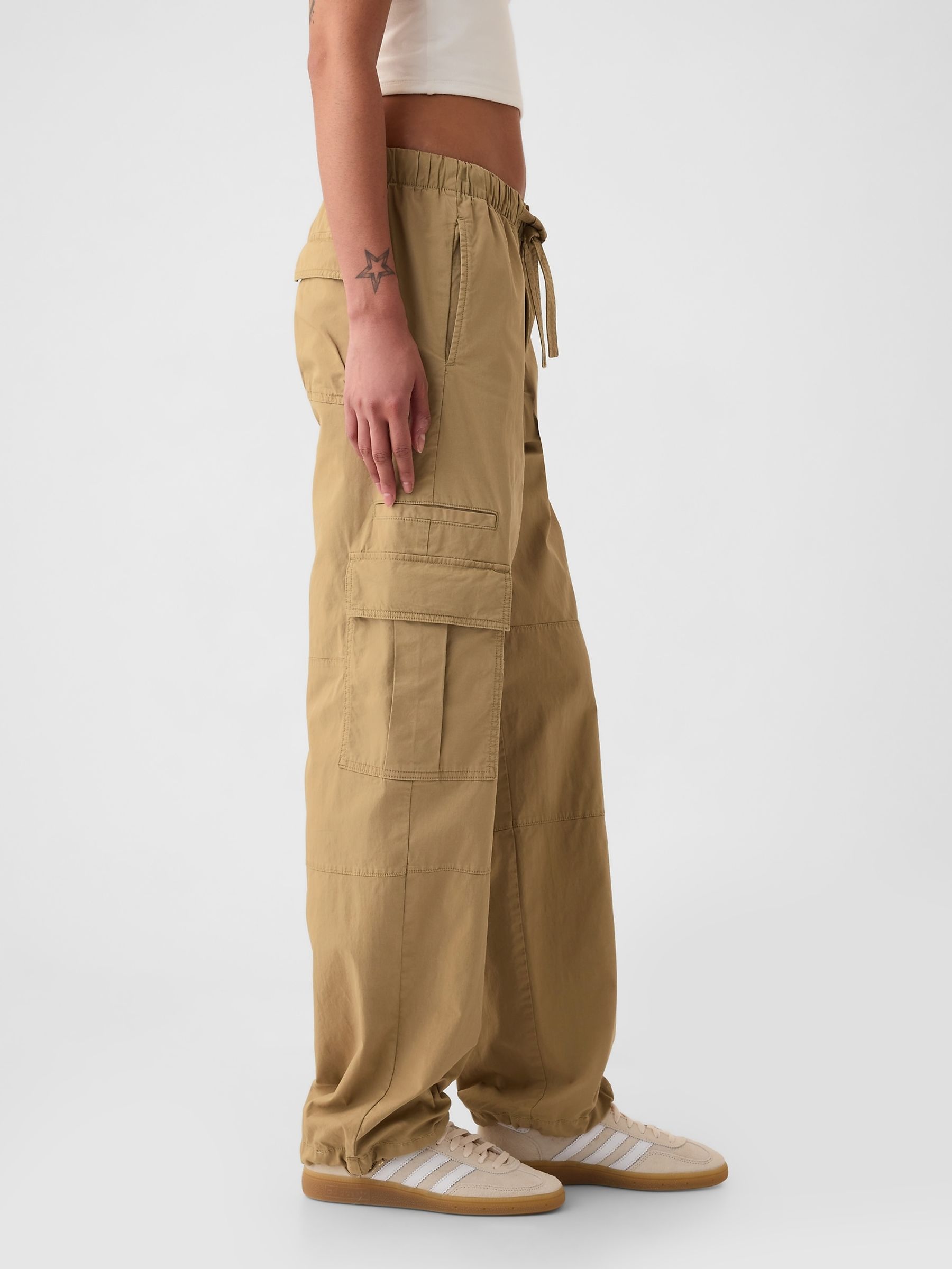 Brown Cargo Easy Trousers - Image 4 of 8