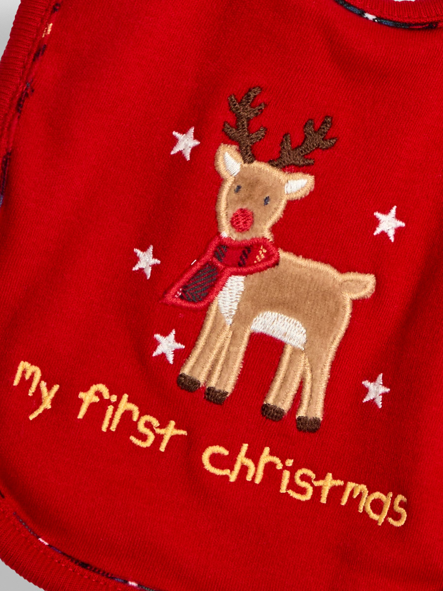 Red Reindeer Bib - Image 3 of 3