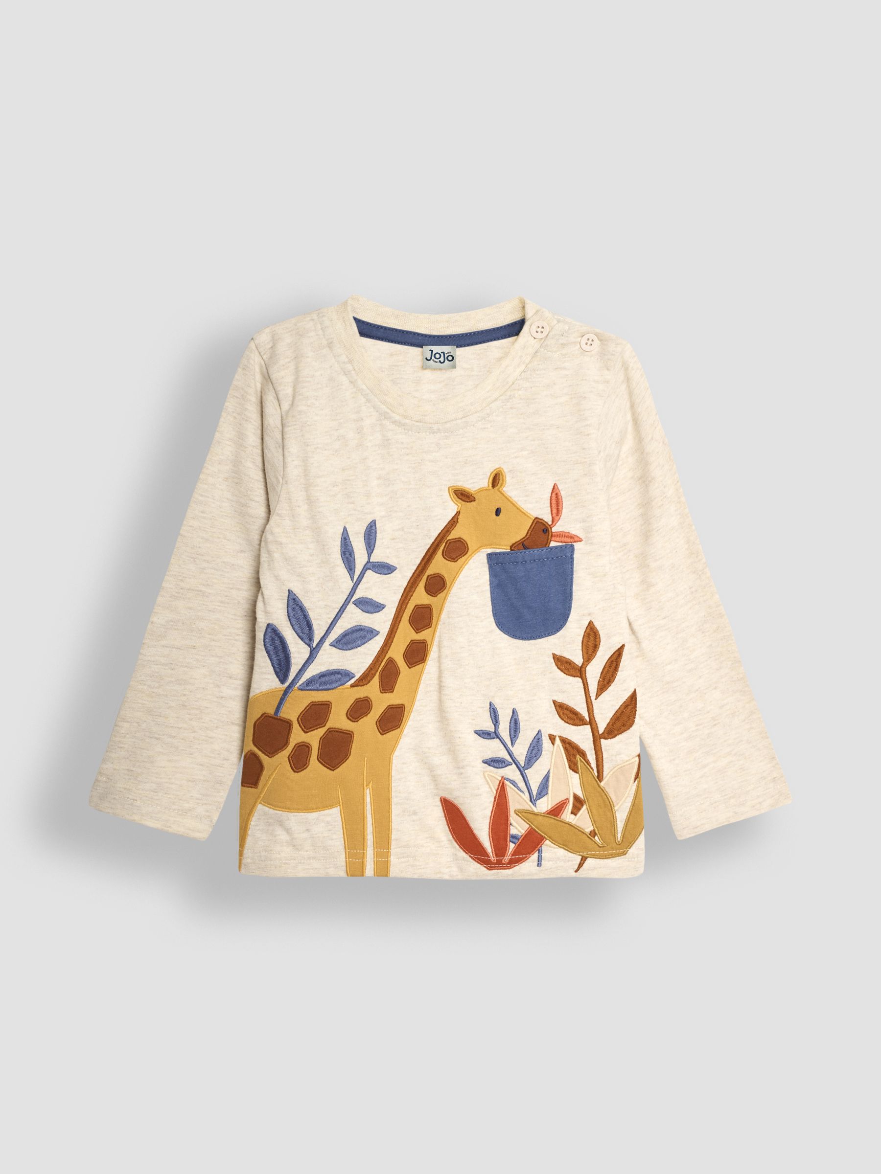 Stone Giraffe Appliqué Pocket Top - Image 1 of 3