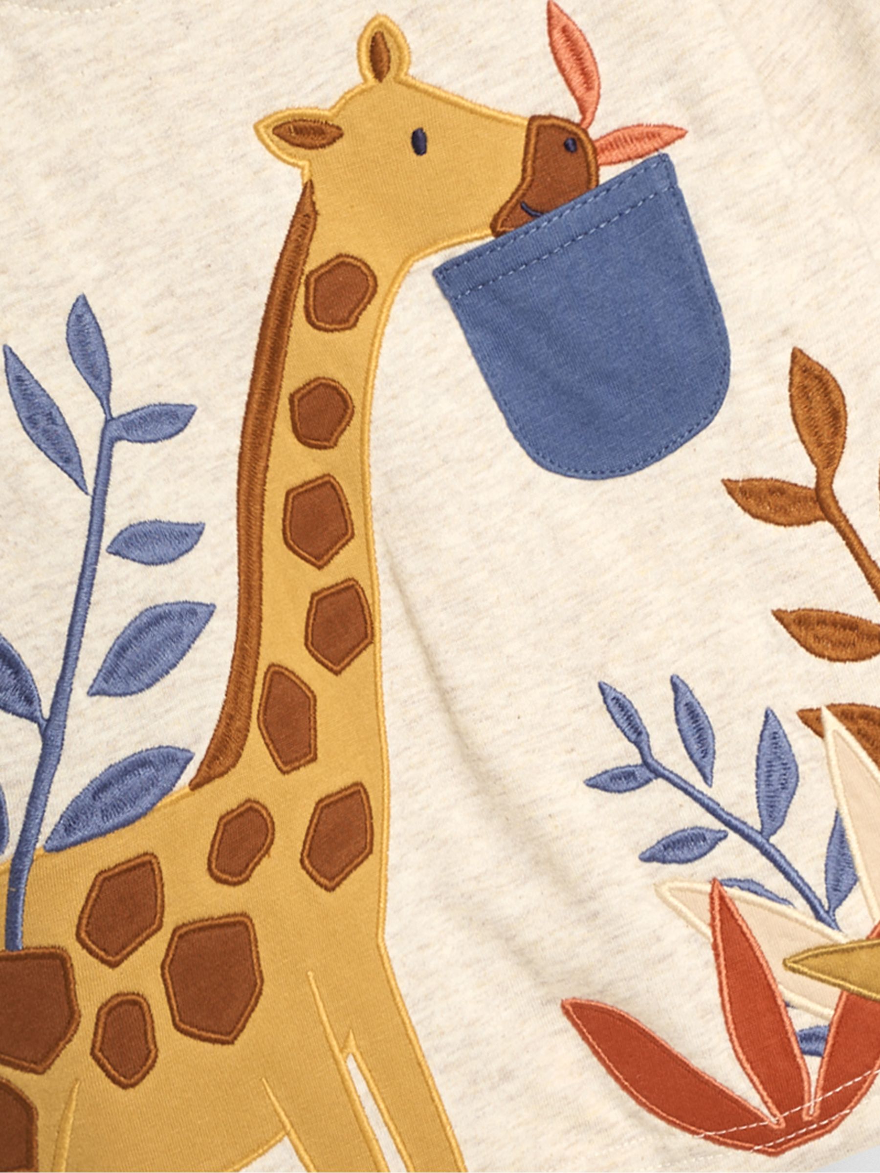 Stone Giraffe Appliqué Pocket Top - Image 3 of 3