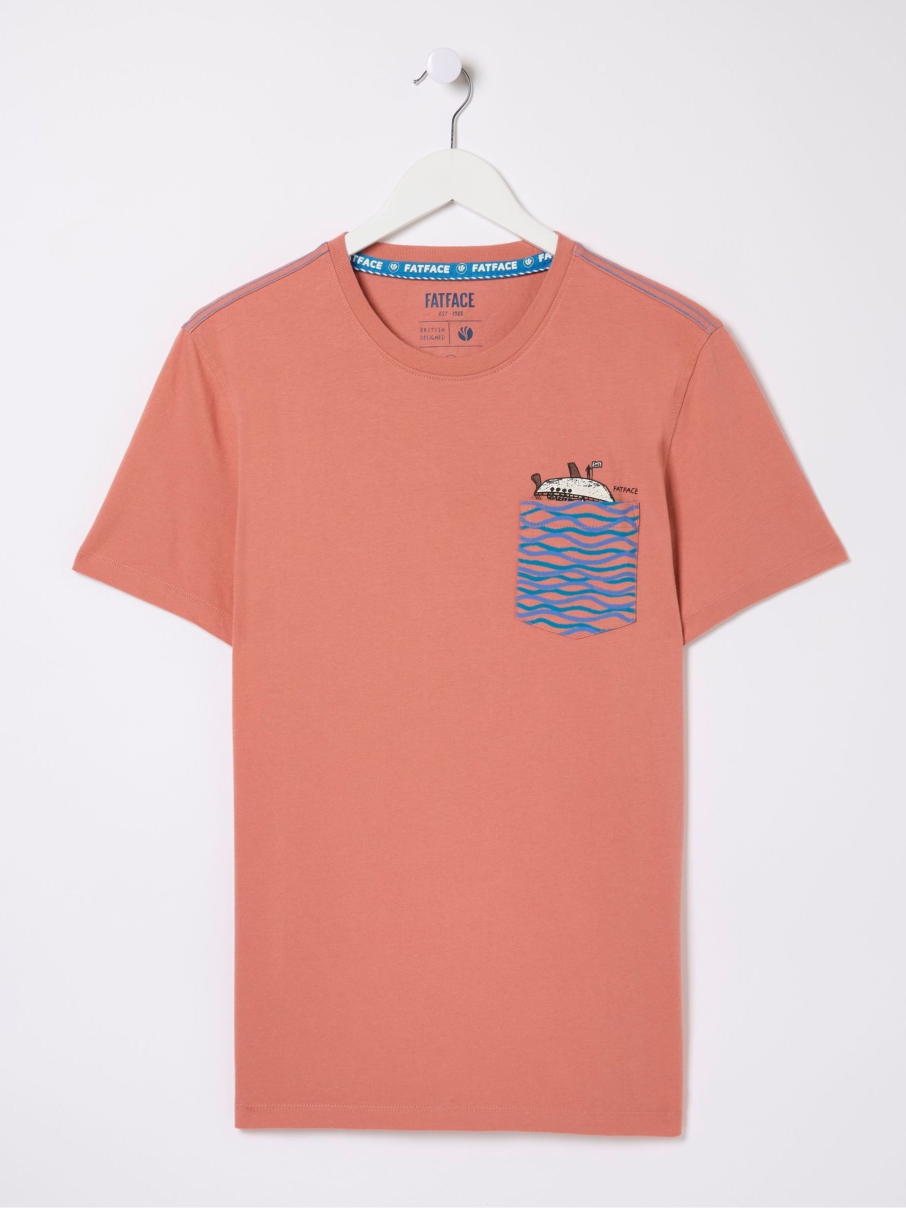 Boat Orange Chest Pocket T-Shirt - Image 4 of 4
