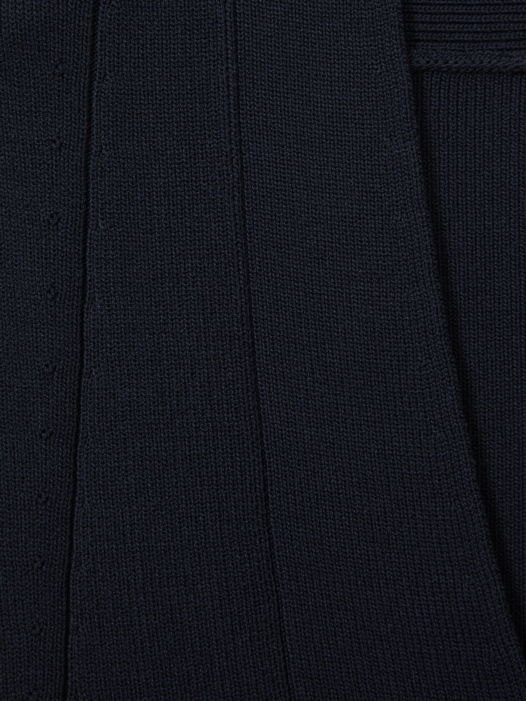 Knitted Sleeveless V-Neck Vest in Navy - image 5