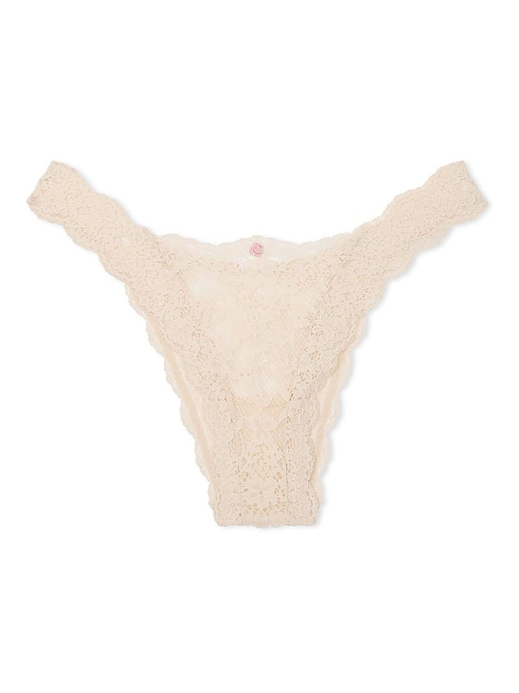 Marzipan Nude Brazilian Lace Knickers - Image 3 of 3