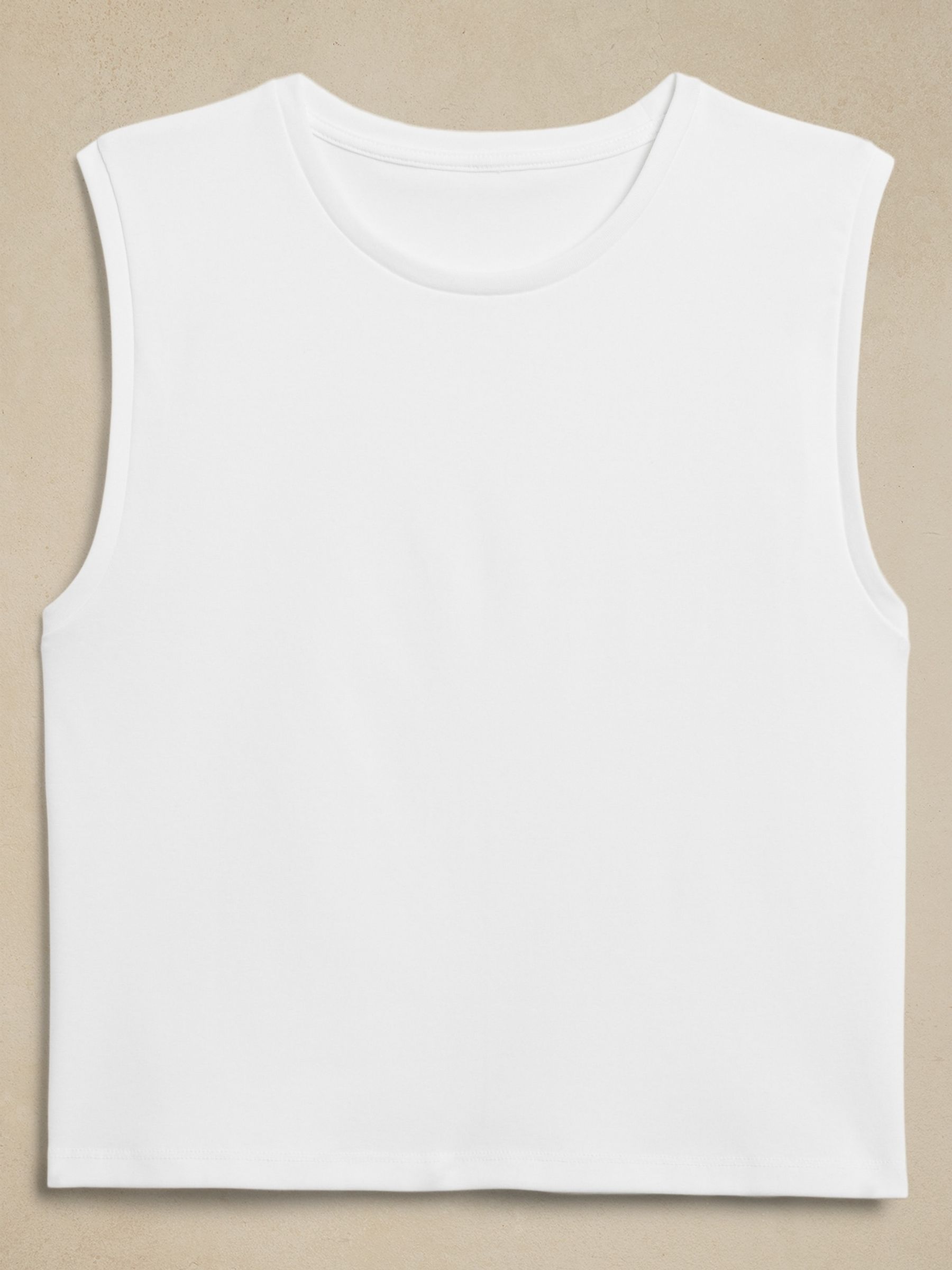 Banana Republic White Refined Crop Vest - Image 4 of 4