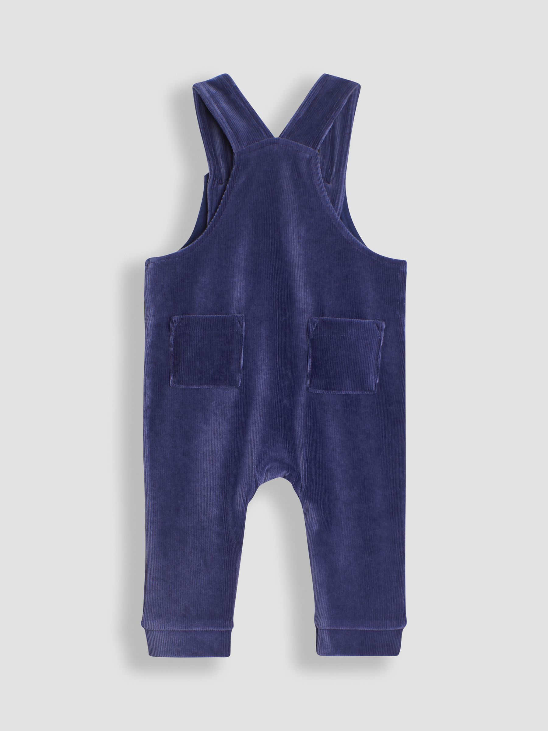 Blue Shark 2-Piece Velour Appliqué Dungarees & Top Set - Image 3 of 6