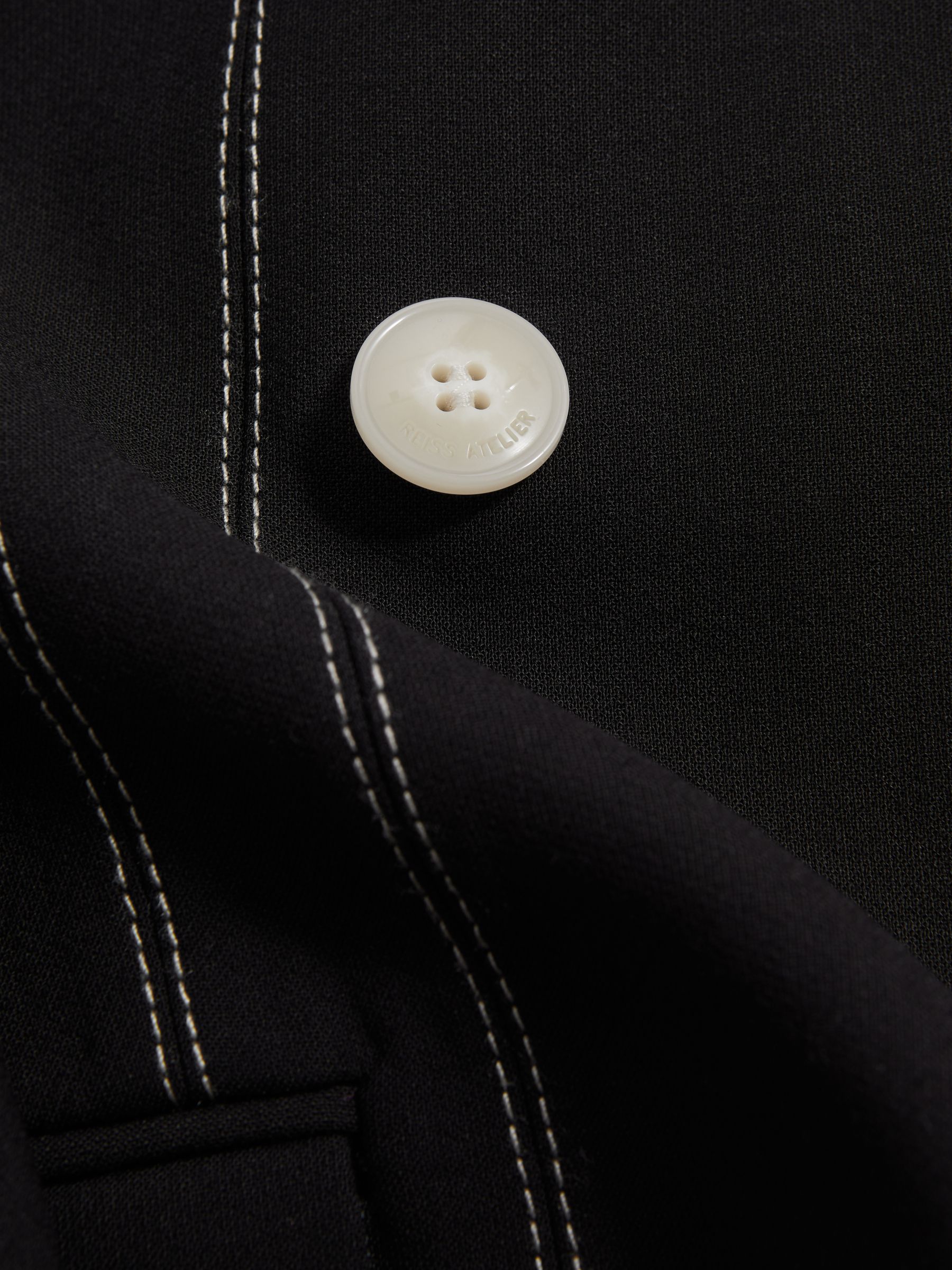 Atelier Double Breasted Corset Stitch Blazer in Black - Image 5 of 5