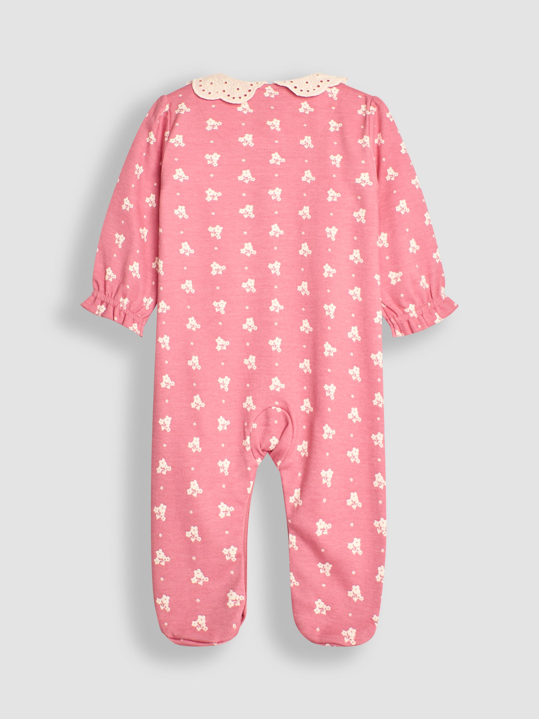 Rose Pink Pretty Printed Collar Sleepsuit - Image 5 of 6