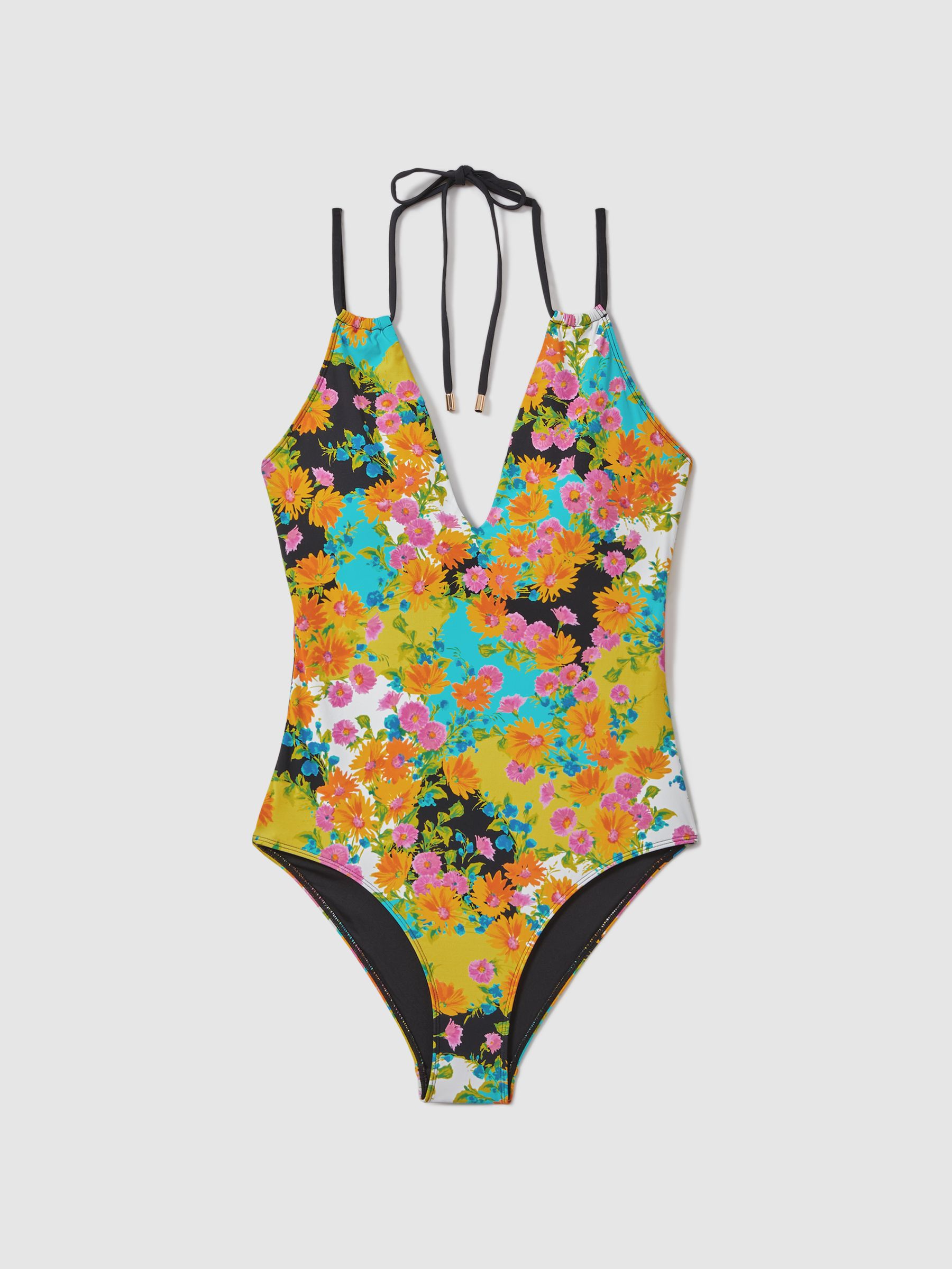 Florere Printed Dual Strap Swimsuit in Multi - Image 2 of 5