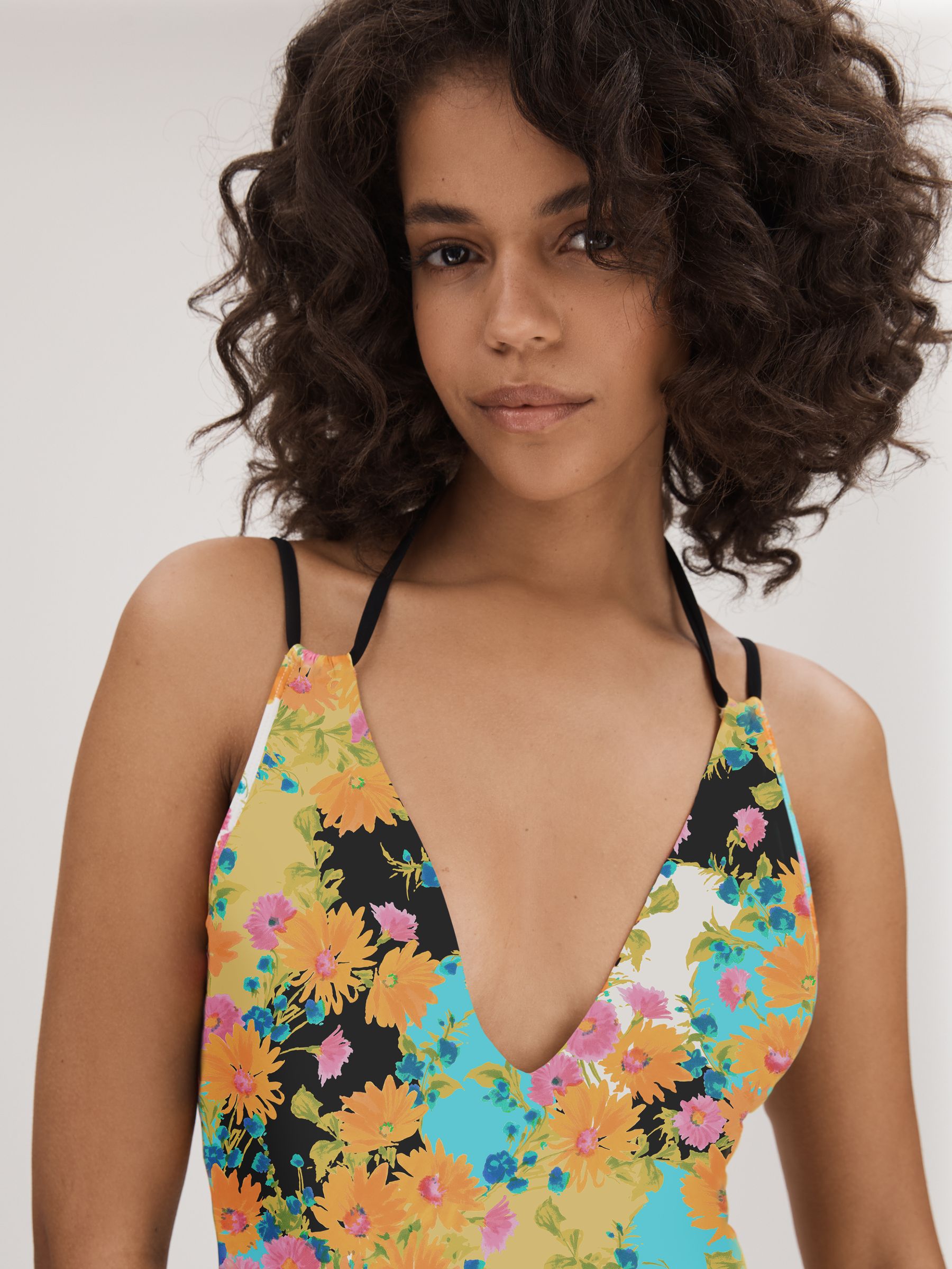 Florere Printed Dual Strap Swimsuit in Multi - Image 4 of 5
