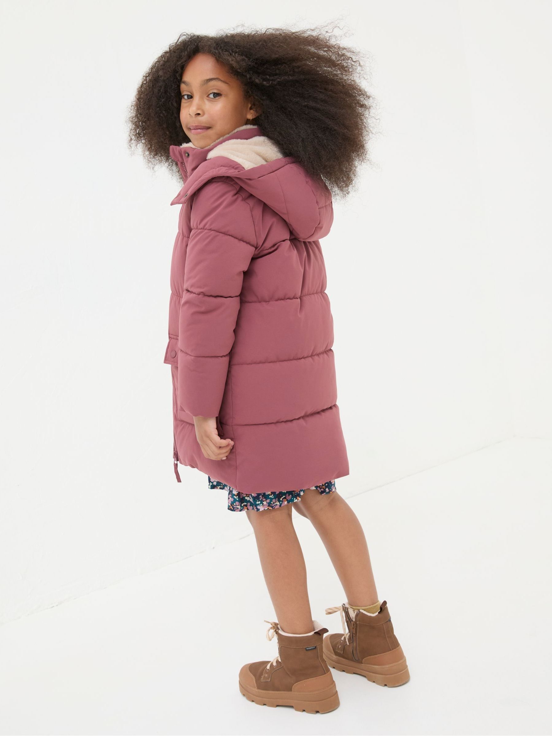 Letty Rose Pink Longline Padded Jacket - Image 2 of 6