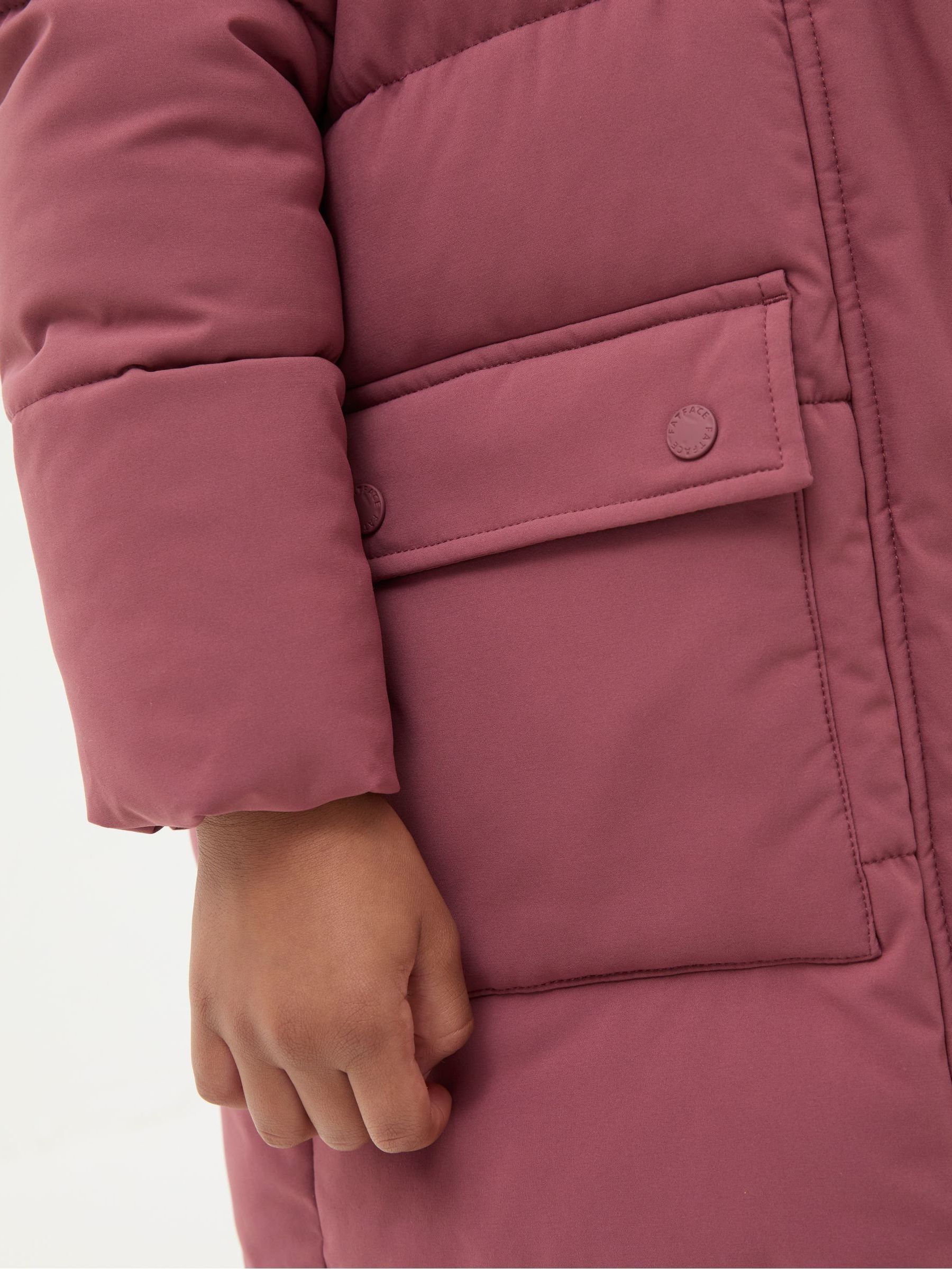 Letty Rose Pink Longline Padded Jacket - Image 4 of 6