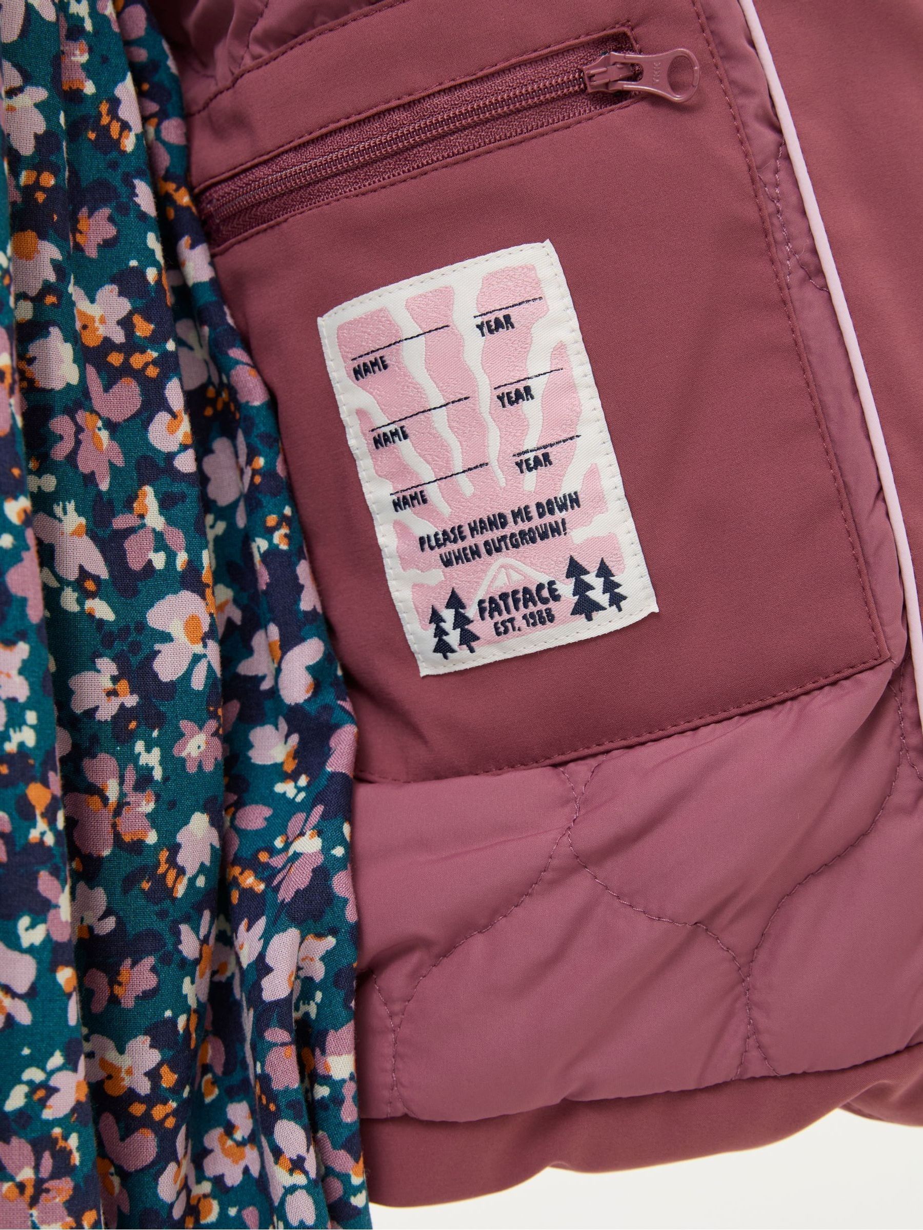 Letty Rose Pink Longline Padded Jacket - Image 5 of 6