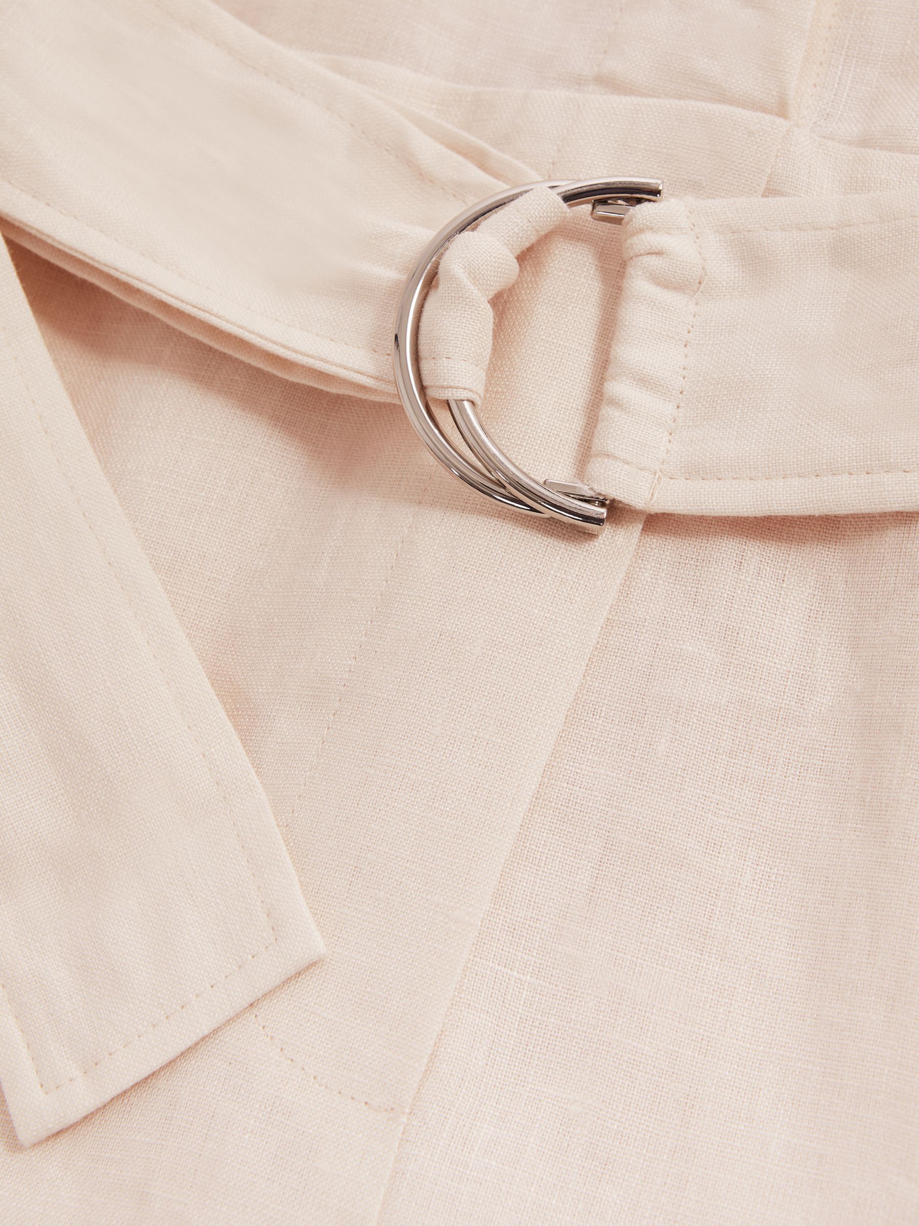 Linen Belted Playsuit in Pink - Image 5 of 5