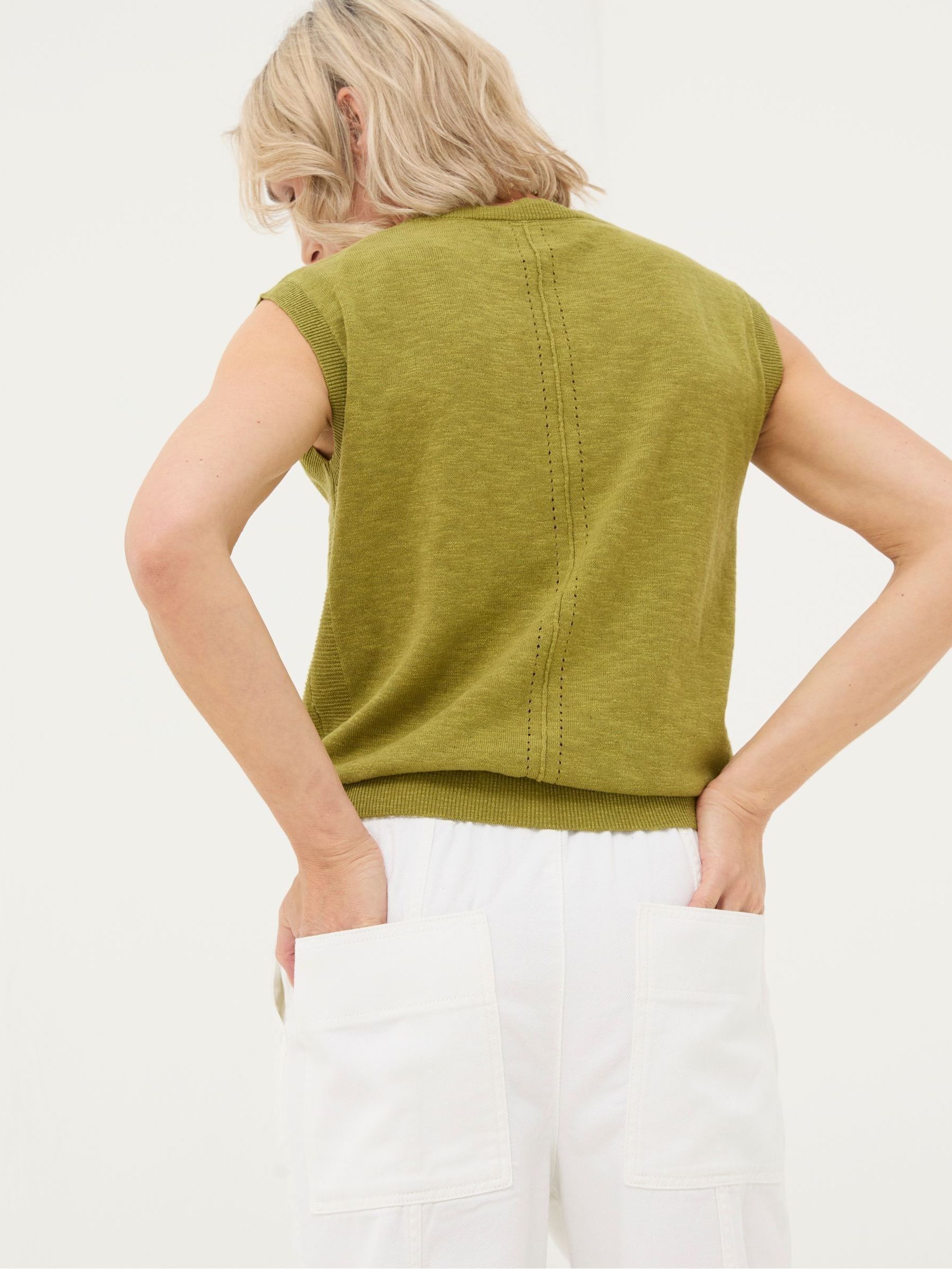 Theodora Green Knit Tank - Image 2 of 4