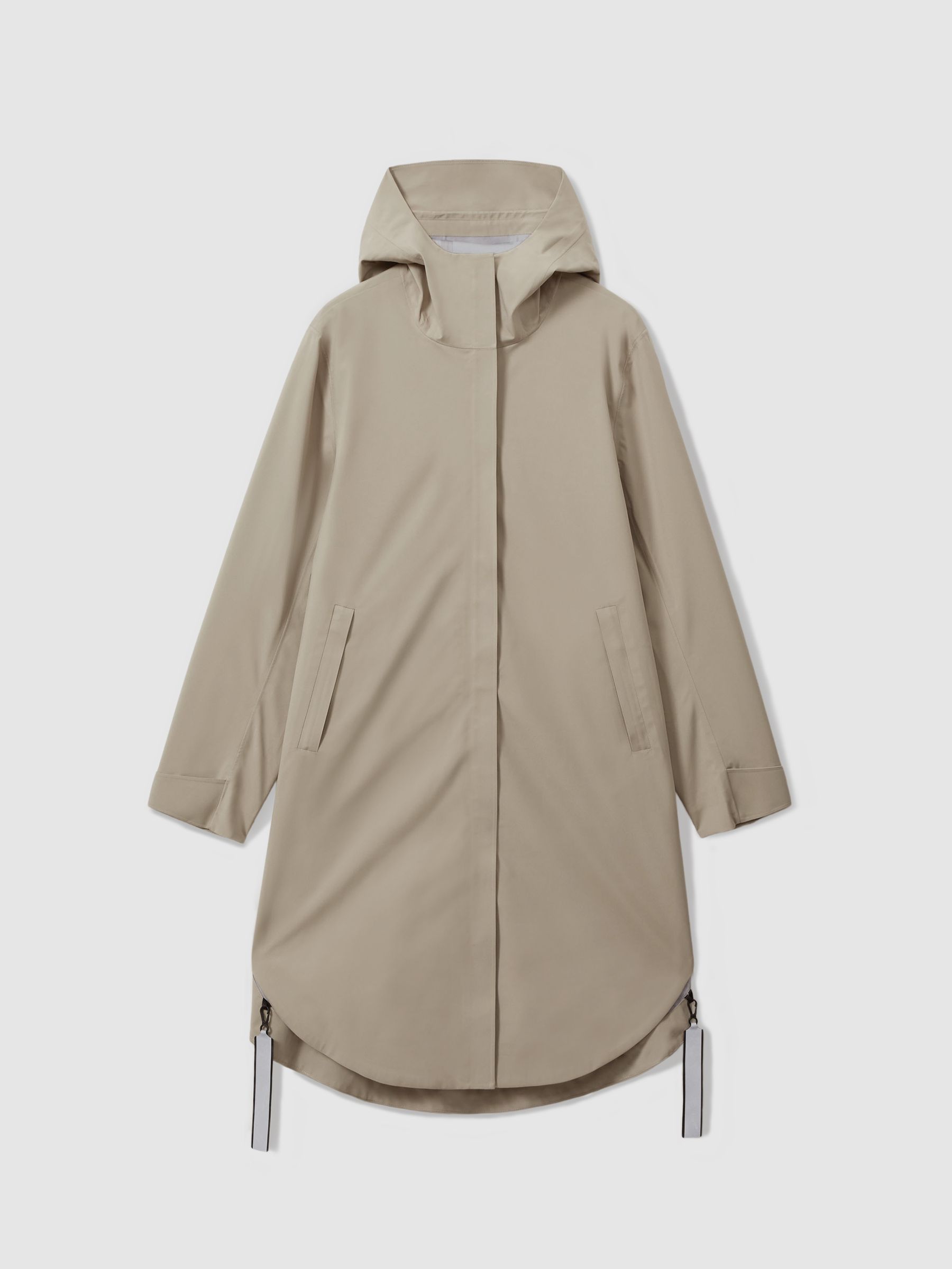 Scandinavian Edition Hooded Cape Raincoat in Khaki - Image 2 of 5