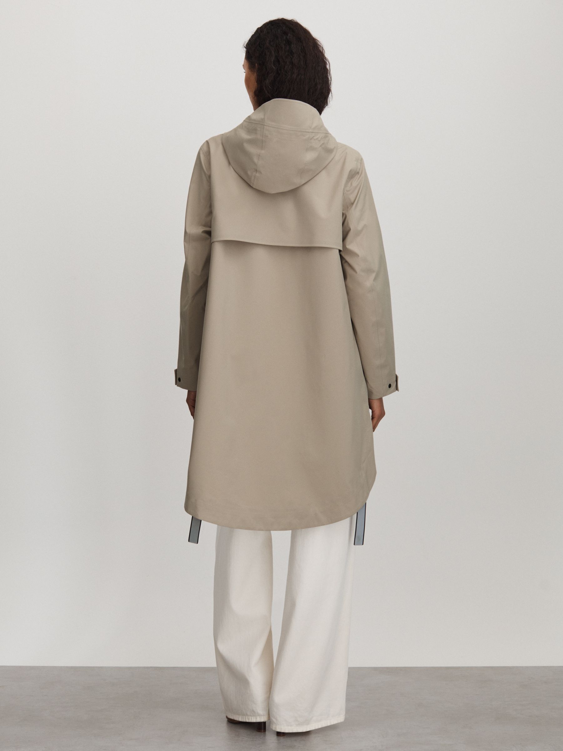 Scandinavian Edition Hooded Cape Raincoat in Khaki - Image 4 of 5