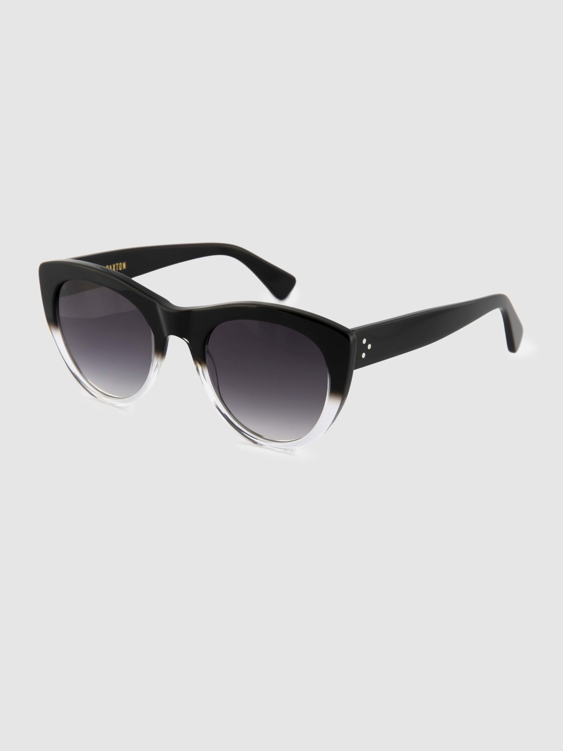 Curry and Paxton Cat Eye Sunglasses in Black - Image 2 of 4