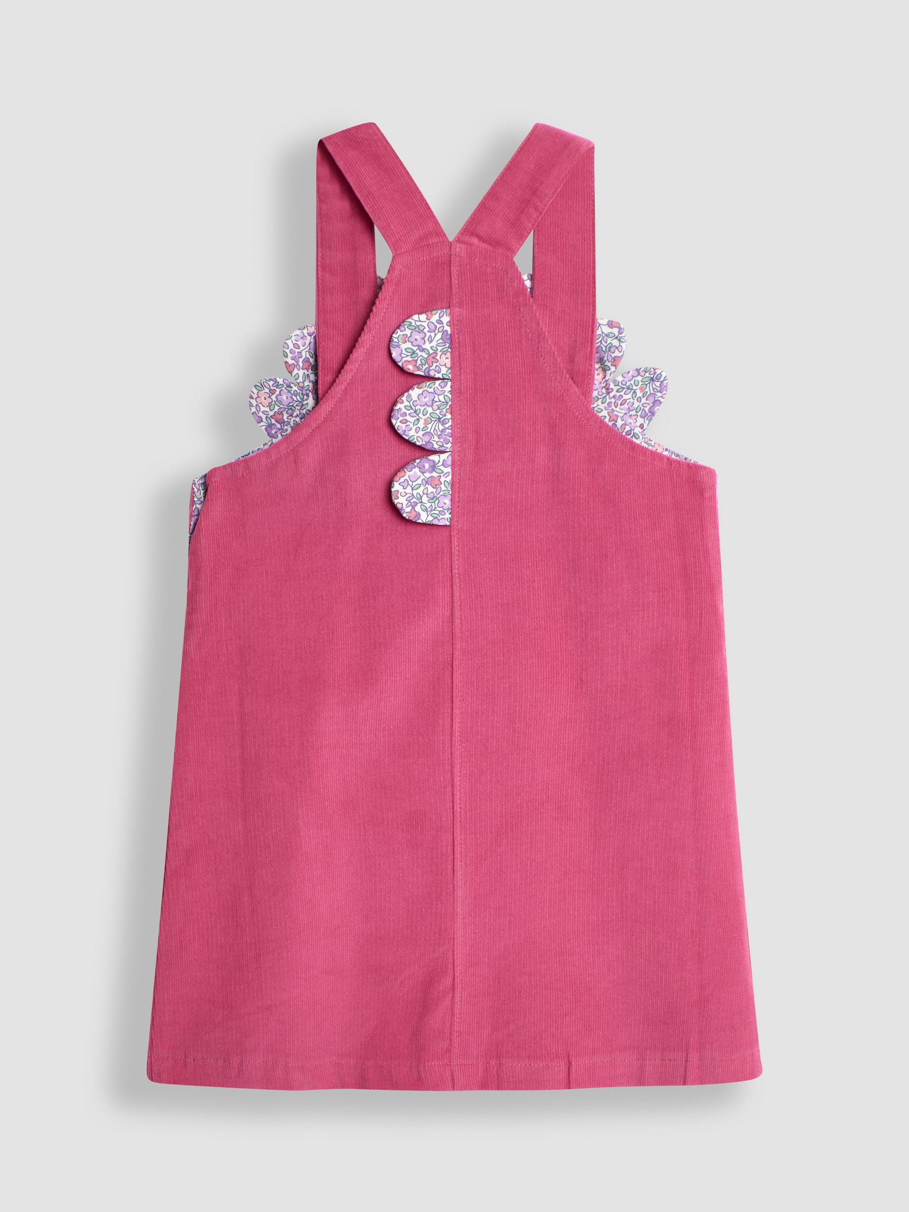 Fuchsia Novelty Appliqué Cord Pinafore Dress & Top Set - Image 3 of 5