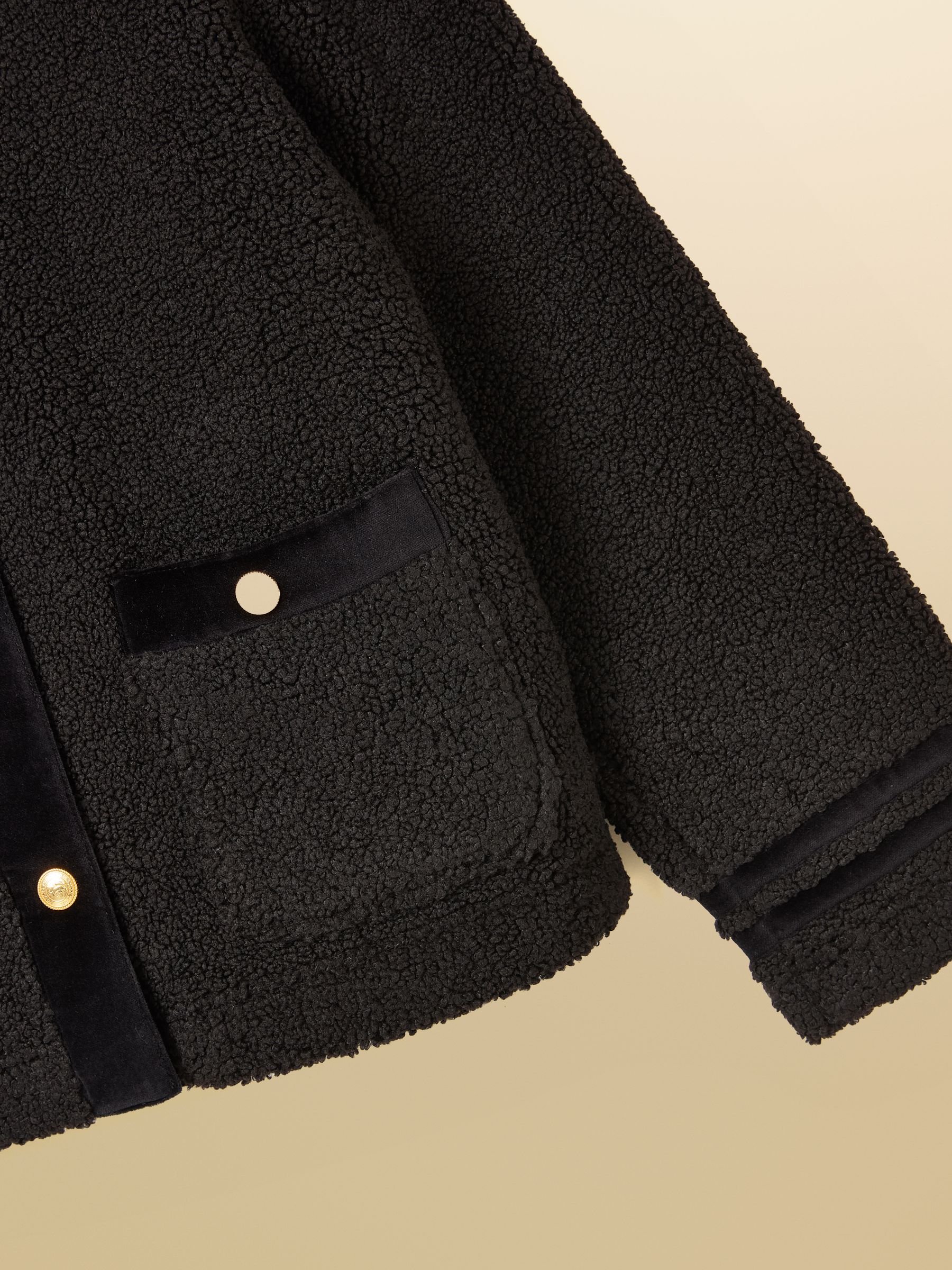 Fleur Black Fleece Jacket - Image 10 of 10