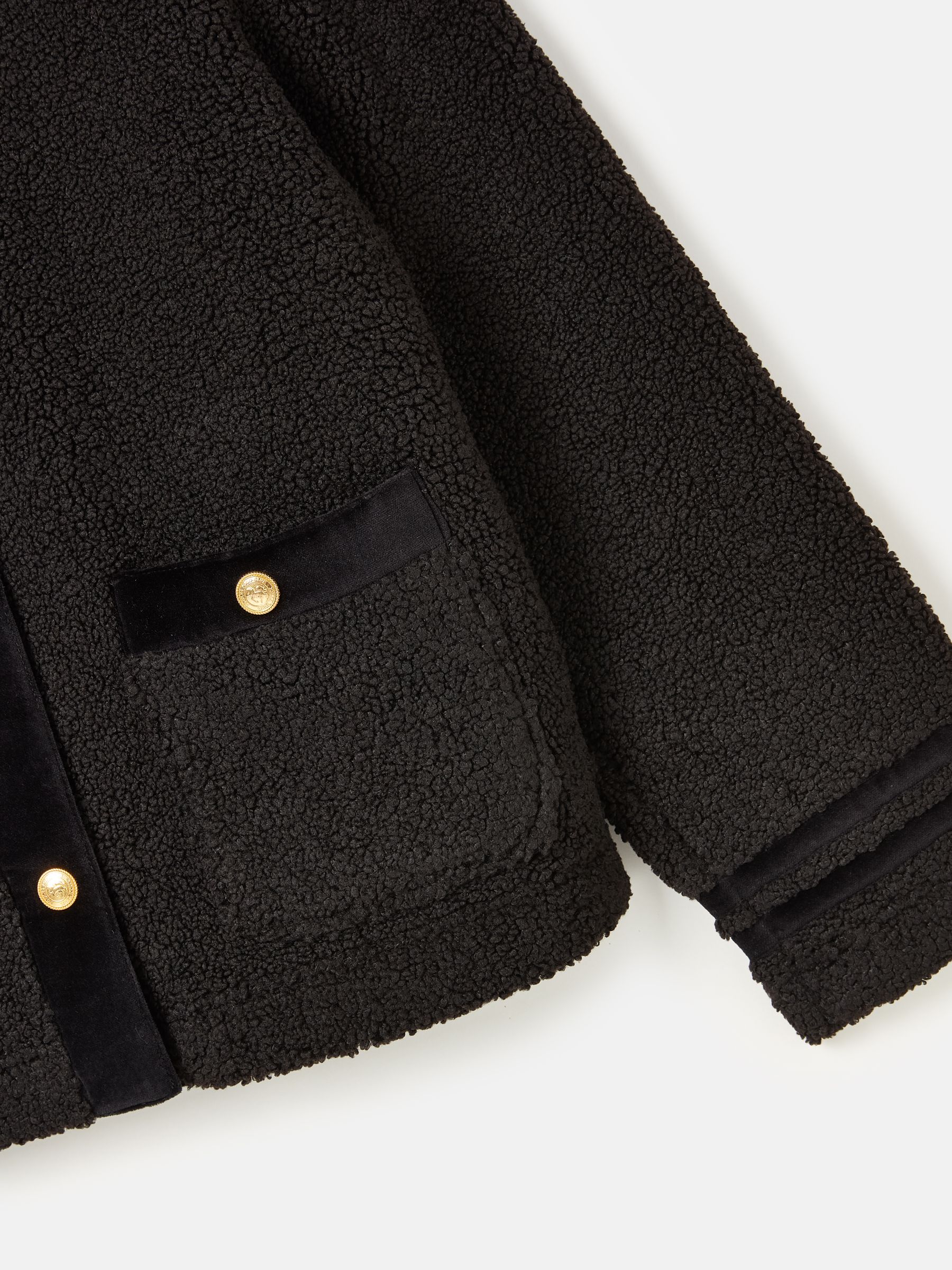 Fleur Black Fleece Jacket - Image 12 of 12